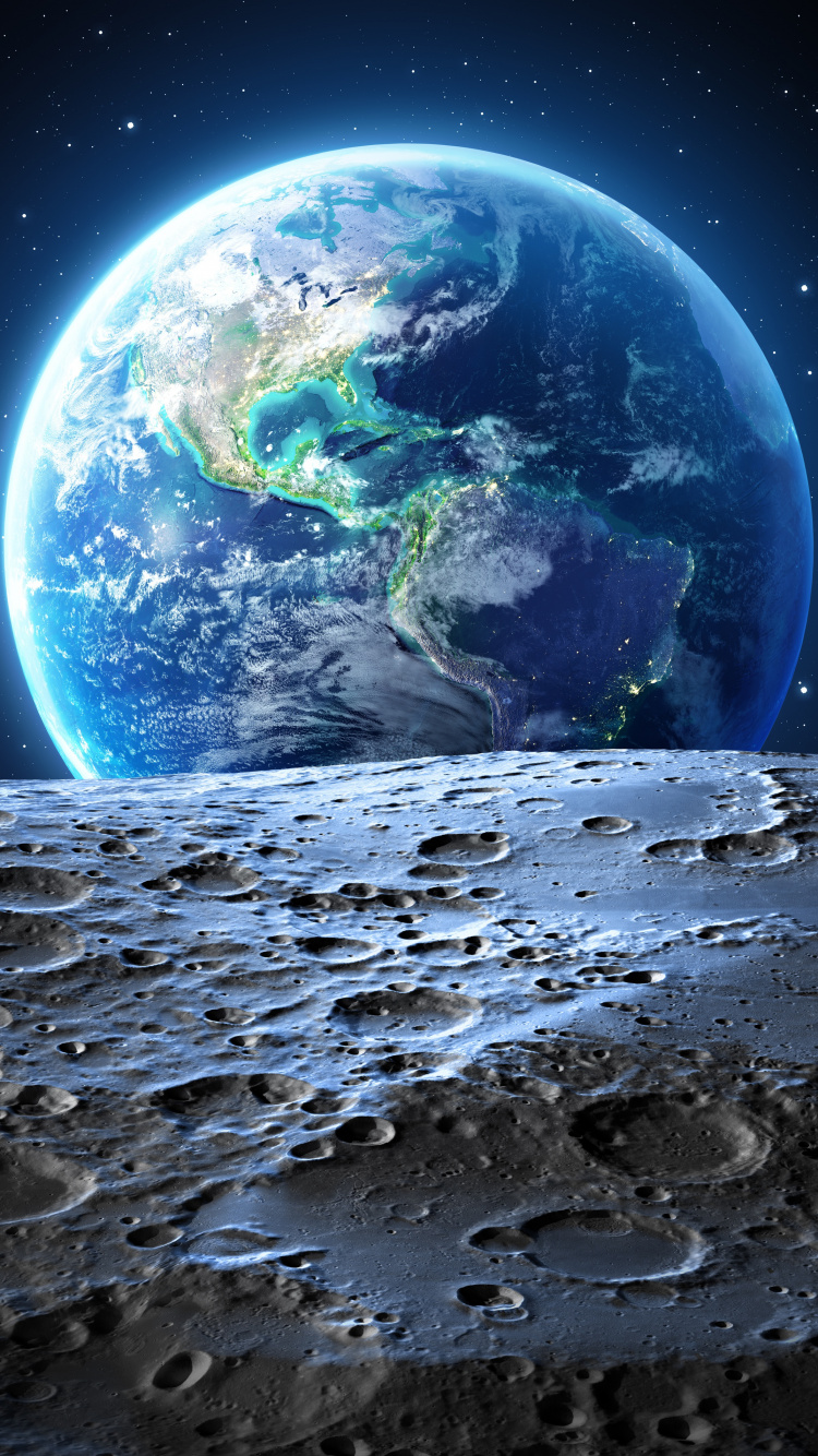 月亮, 美国, 这个星球, 外层空间, 天文学对象 壁纸 750x1334 允许