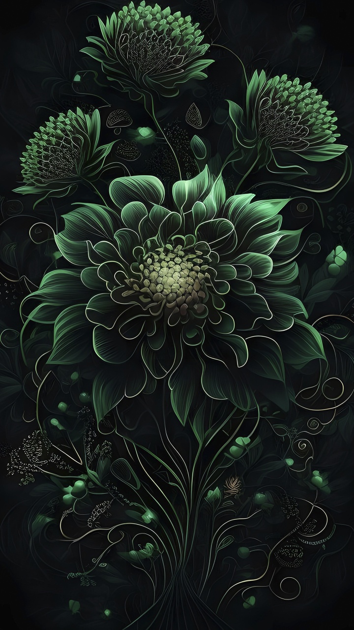 Flora, Arte Fractal, la Botánica, Pétalo, Arte. Wallpaper in 720x1280 Resolution