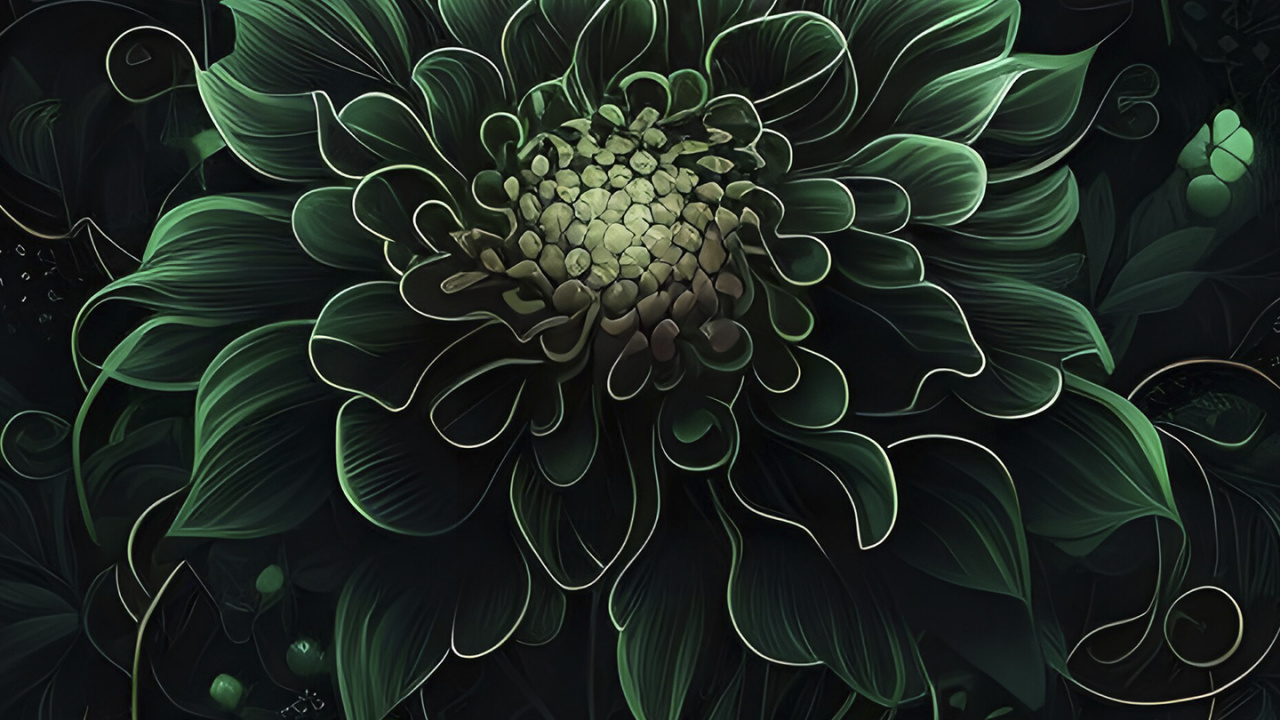 Flora, Fractal Art, Flower, Plant, Botany. Wallpaper in 1280x720 Resolution