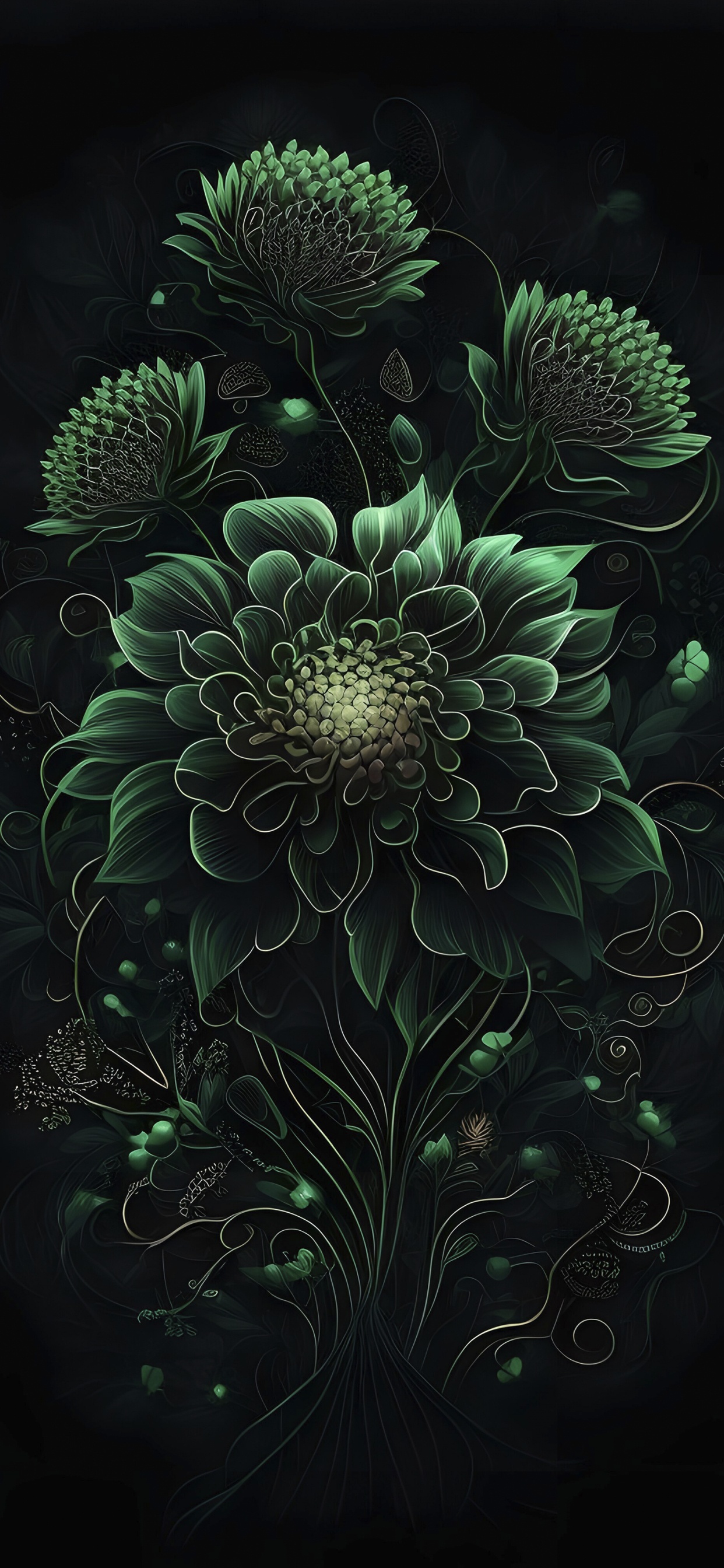 Flore, Art Fractal, Botanique, Pétale, Art. Wallpaper in 1242x2688 Resolution