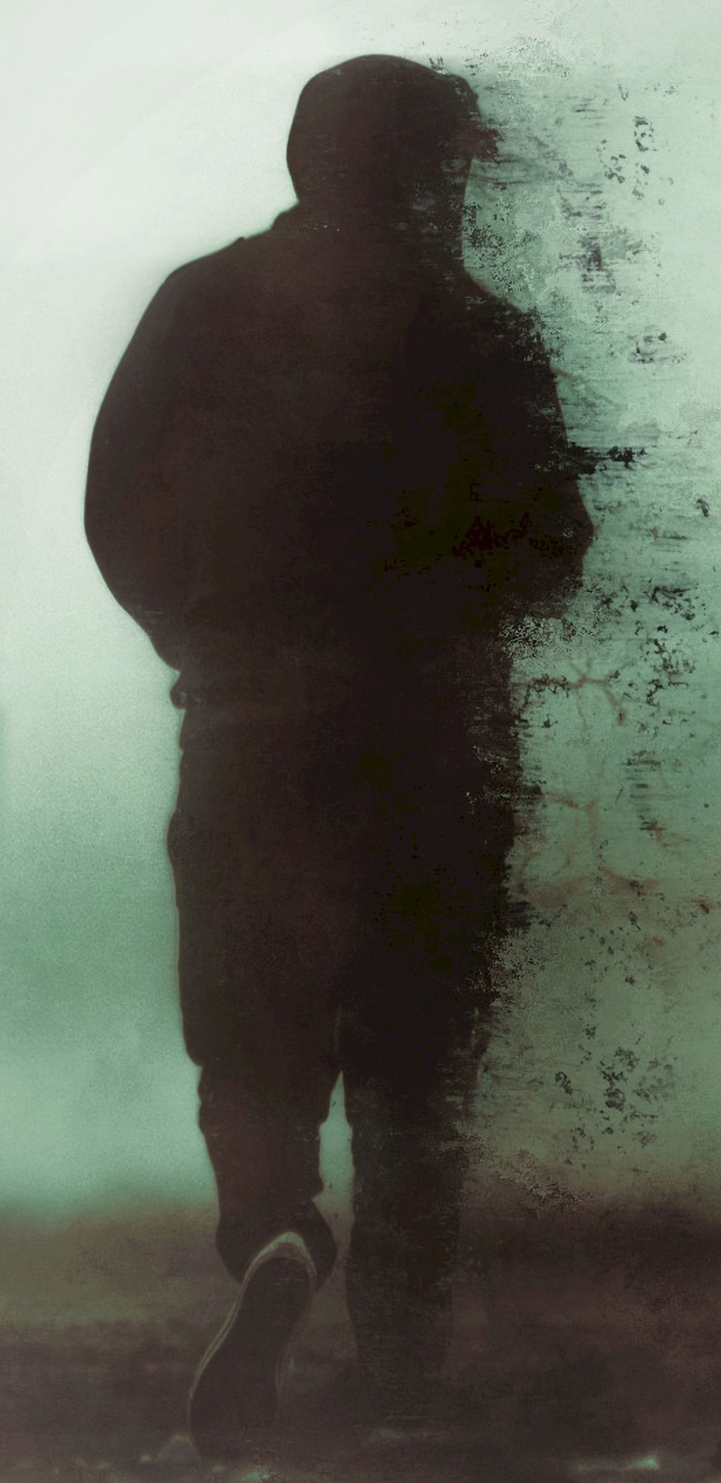 L'homme en Veste Noire Debout Sur un Sol Couvert de Neige. Wallpaper in 1440x2960 Resolution