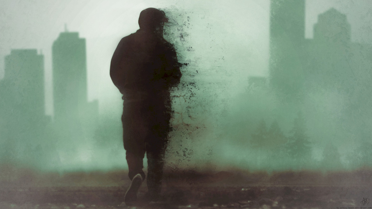 Man in Black Jacket Standing on Snow Covered Ground. Wallpaper in 1280x720 Resolution