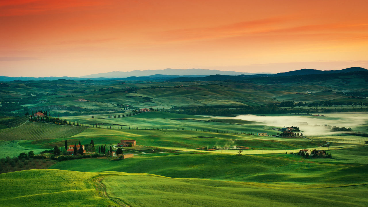 la Toscana, Ecorregión, Verde, Naturaleza, Paisaje Natural. Wallpaper in 1280x720 Resolution