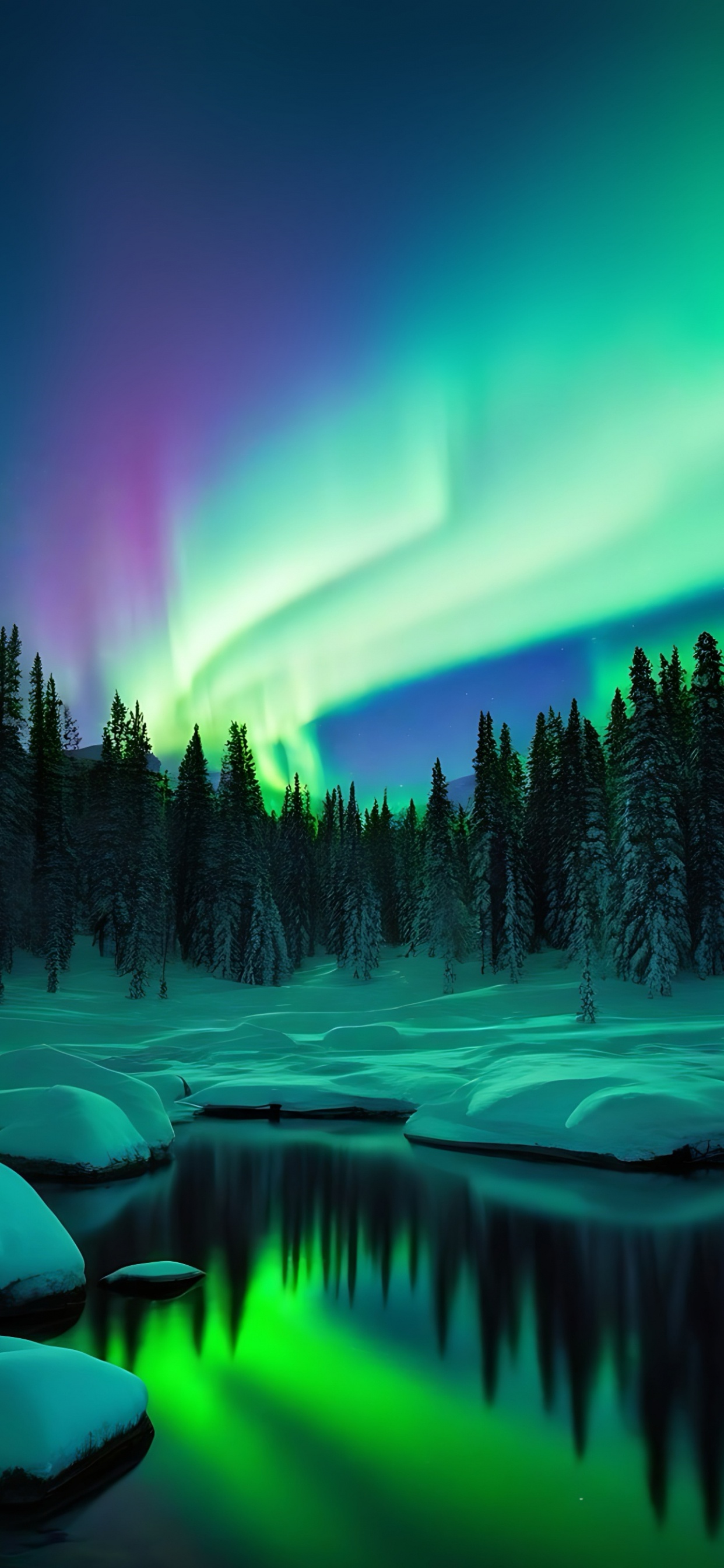 落叶松, 气氛, 绿色的, 自然景观 壁纸 1242x2688 允许