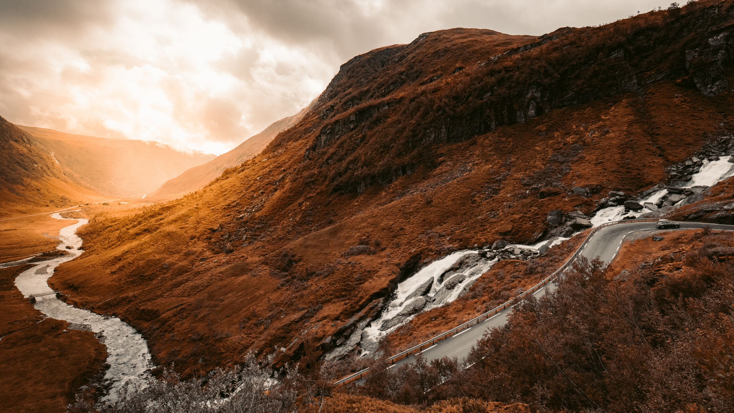 Mountainous Landforms, Nature, Highland, Mountain, Natural Landscape. Wallpaper in 2560x1440 Resolution