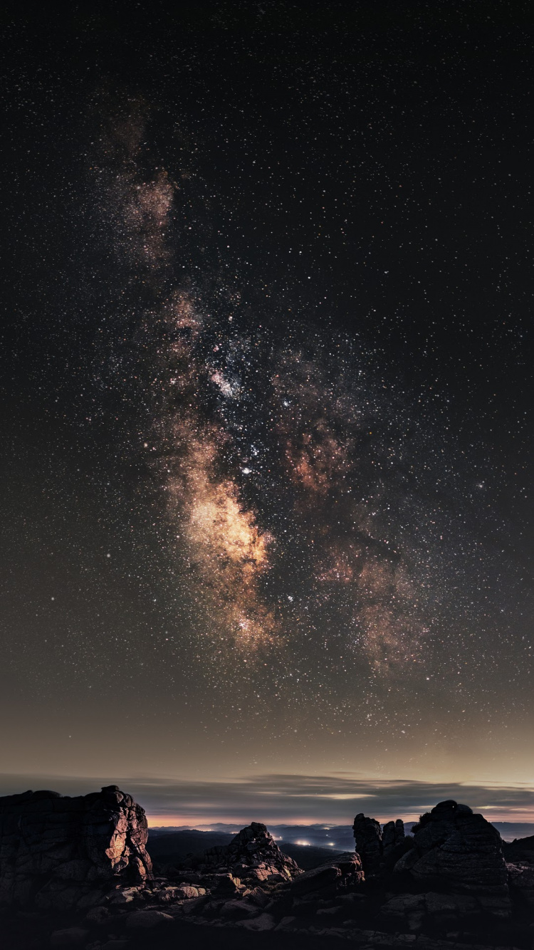 ZTE, ZTE Nubia Z17s, Voie Lactée, Nuit, Atmosphère. Wallpaper in 750x1334 Resolution