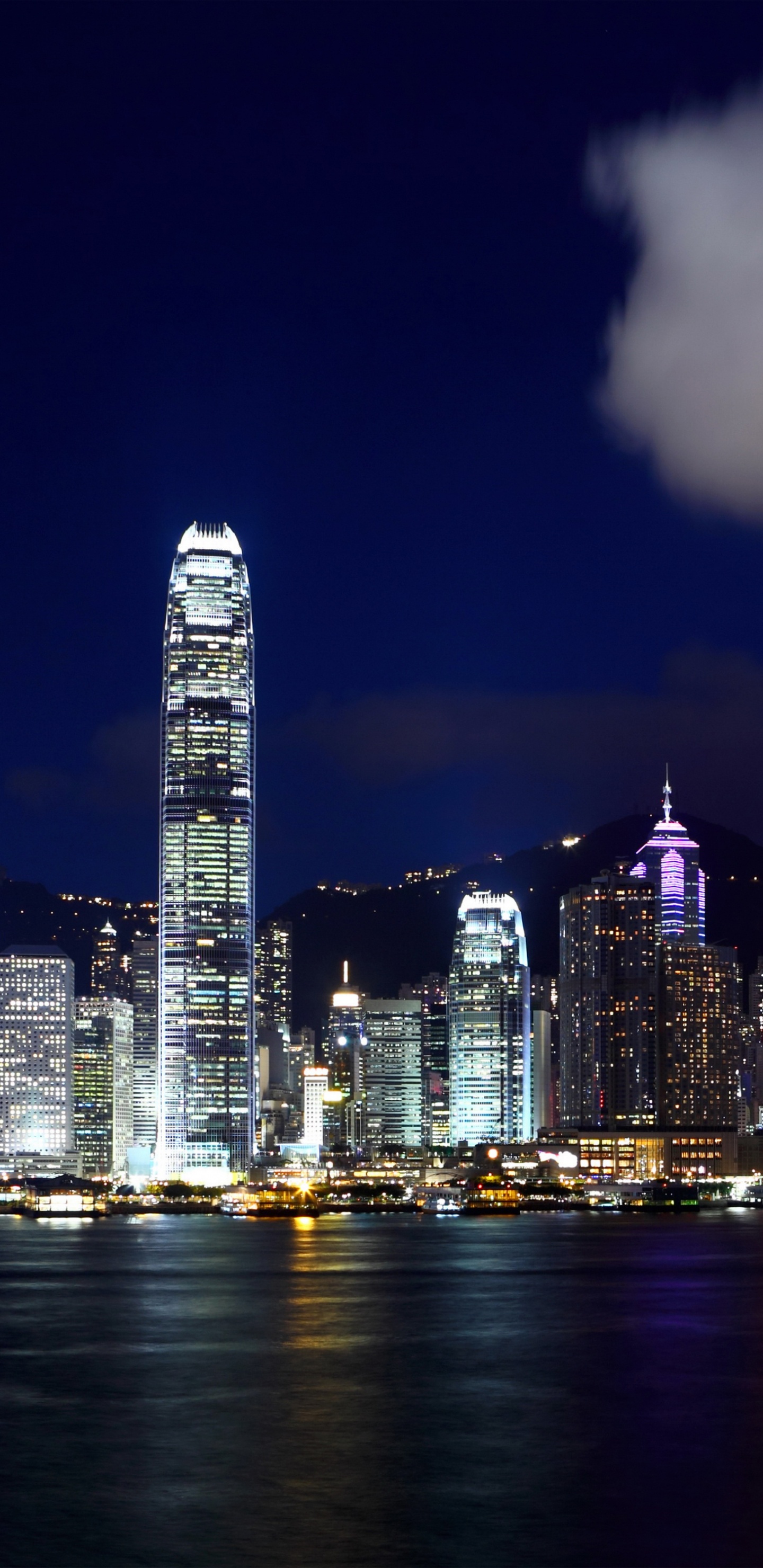 City Skyline During Night Time. Wallpaper in 1440x2960 Resolution