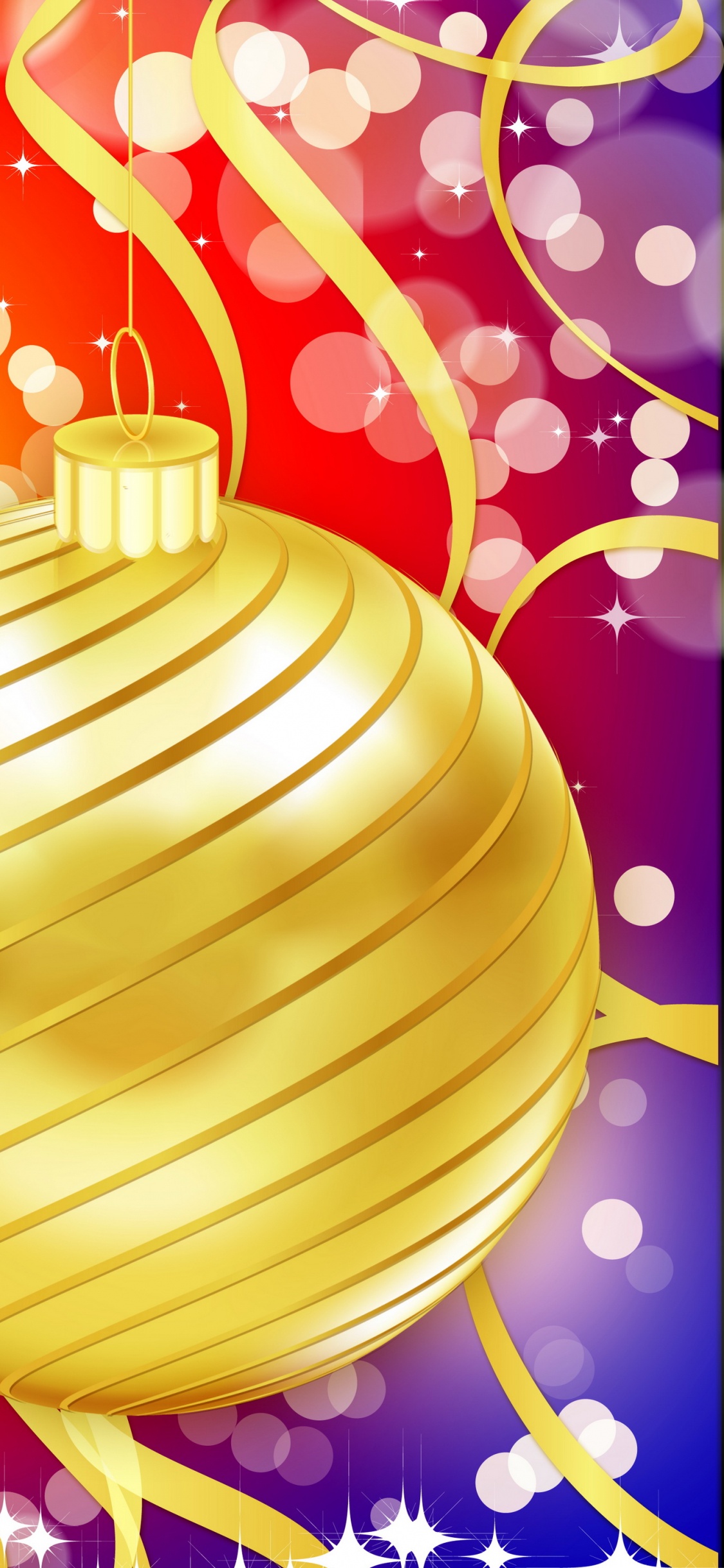 Christmas Day, New Year, Graphics, Illustration, Snow. Wallpaper in 1125x2436 Resolution