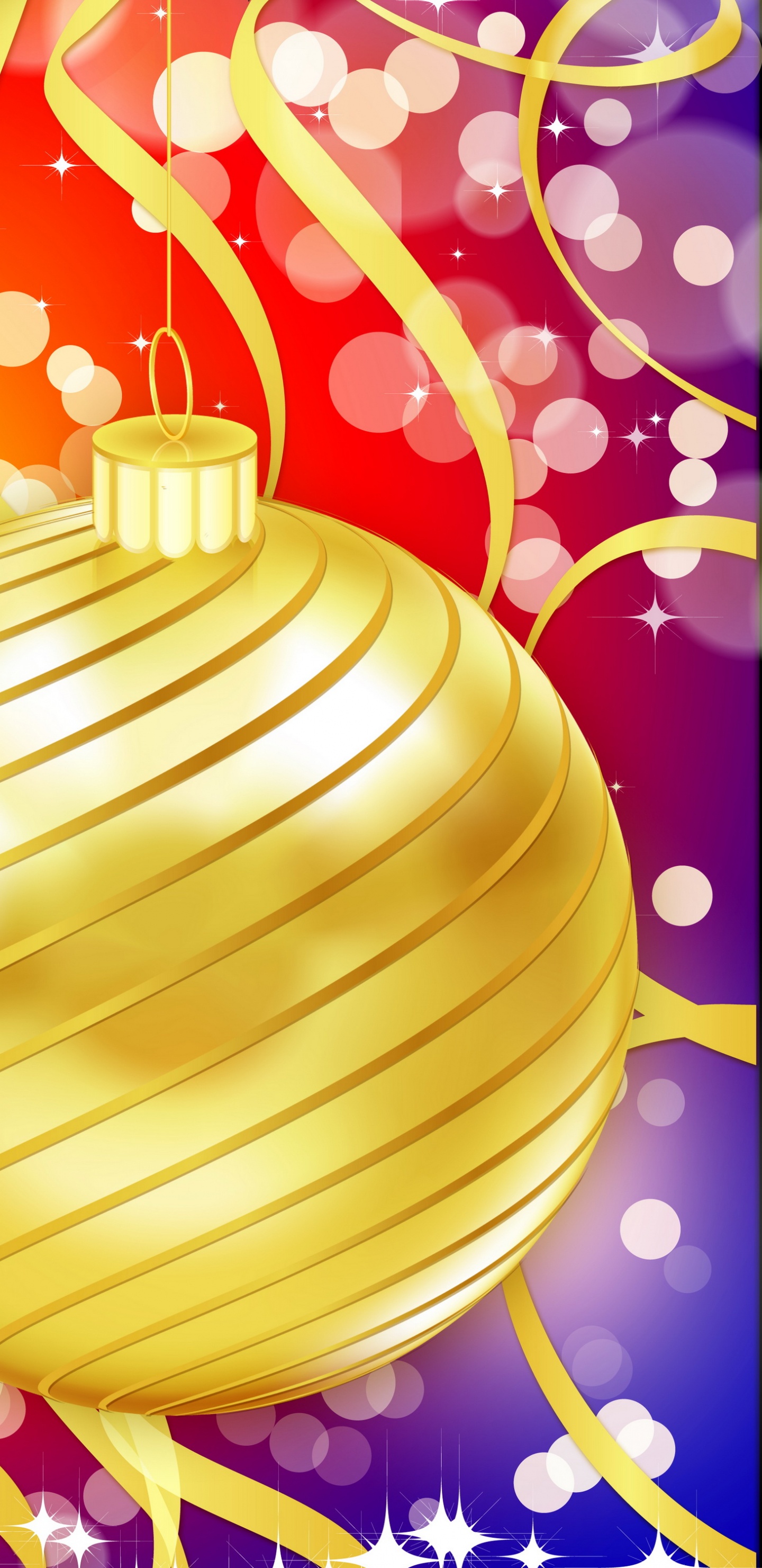 Christmas Day, New Year, Graphics, Illustration, Snow. Wallpaper in 1440x2960 Resolution