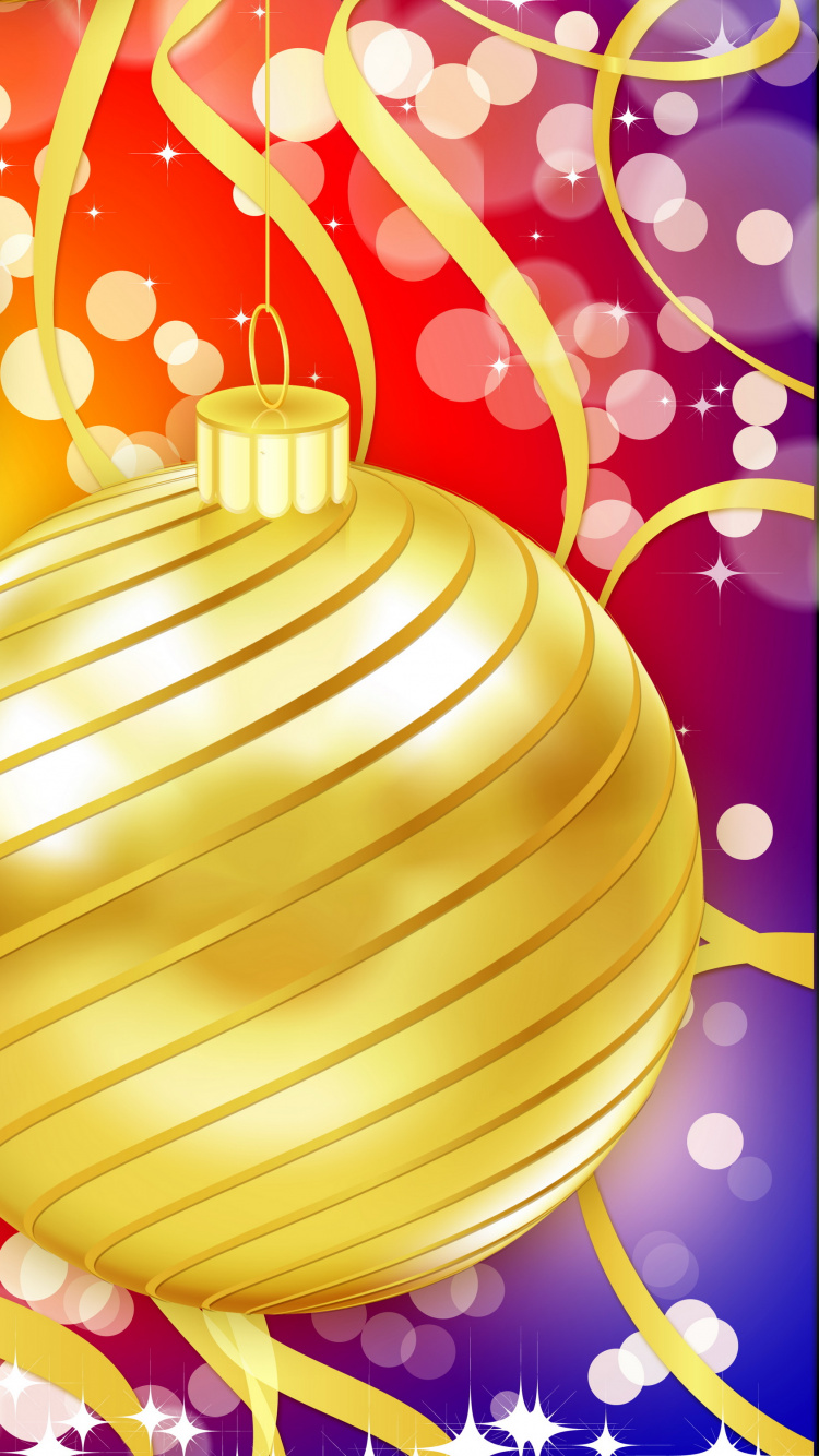 Christmas Day, New Year, Graphics, Illustration, Snow. Wallpaper in 750x1334 Resolution