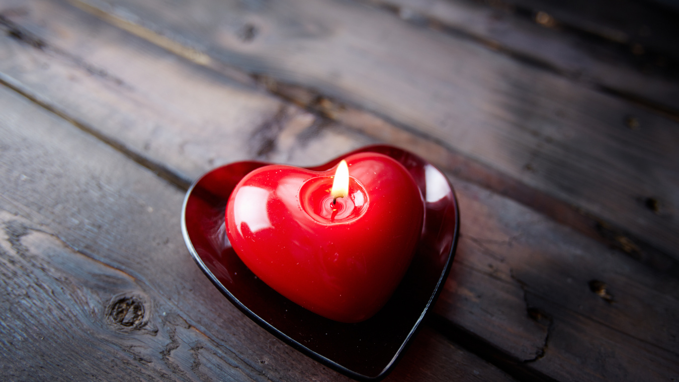 Coraz, Luz, Rojo, Amor, El Amor De La Vela. Wallpaper in 1366x768 Resolution