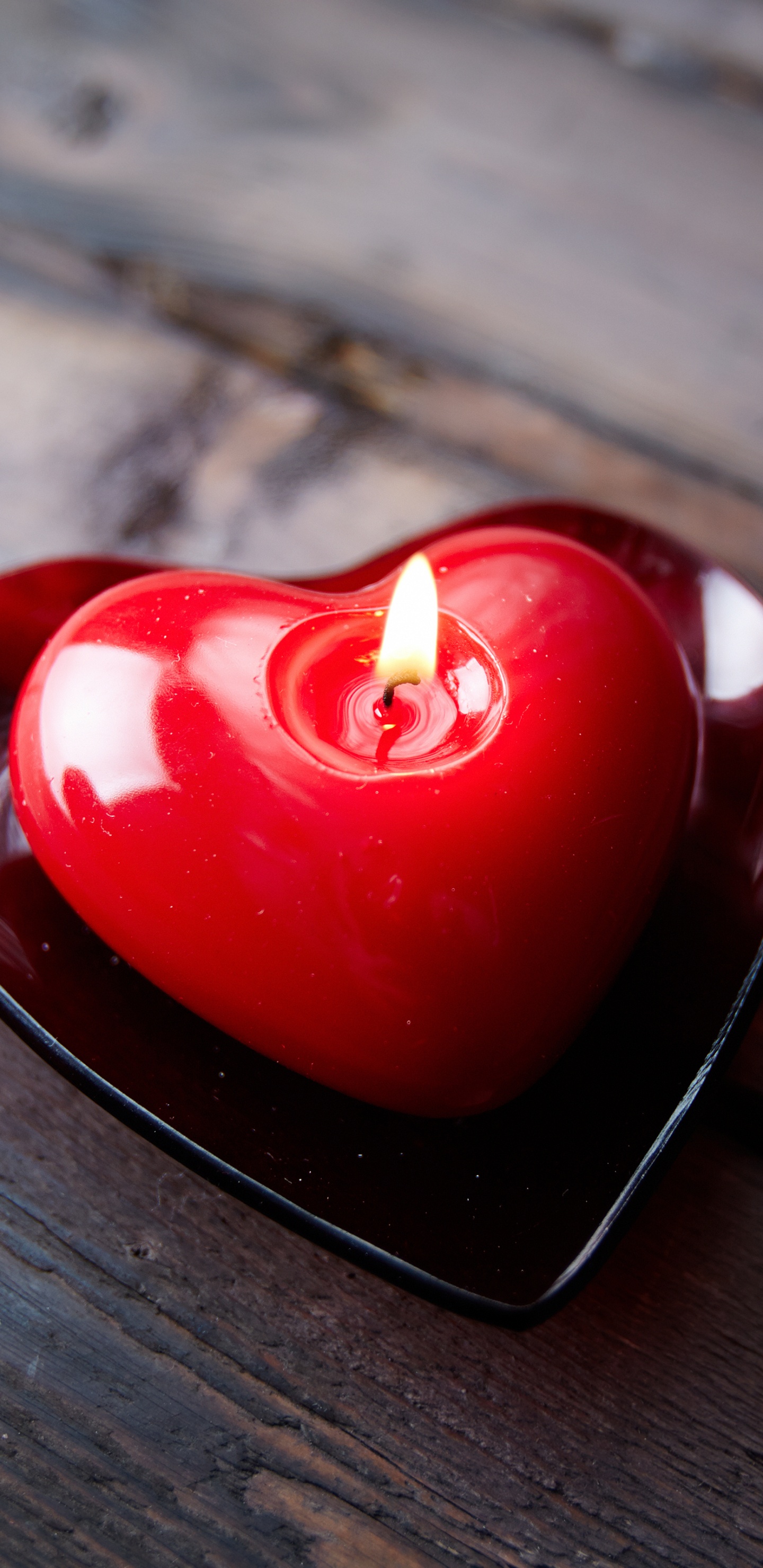 Candle, Heart, Light, Red, Love. Wallpaper in 1440x2960 Resolution