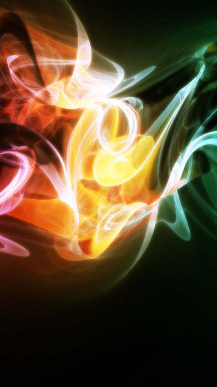 Blue and White Smoke Illustration. Wallpaper in 750x1334 Resolution