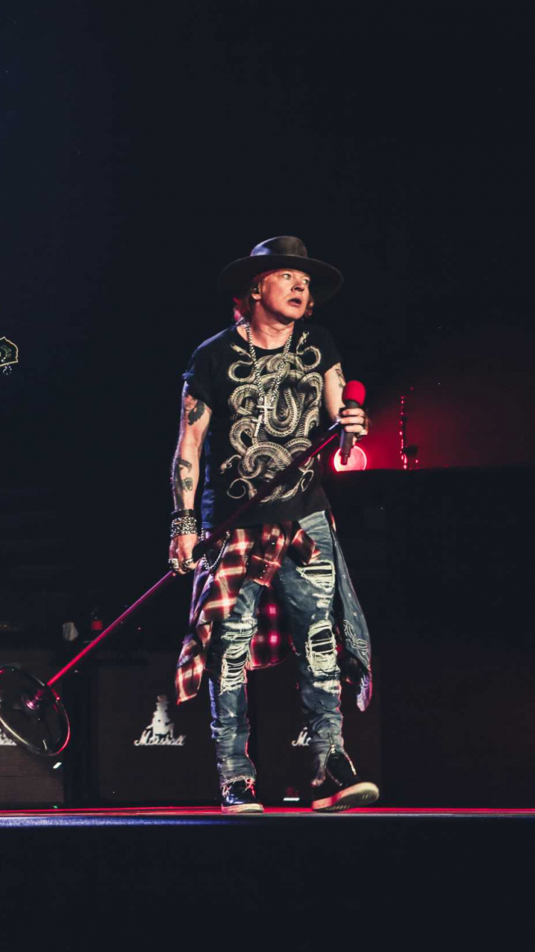Pas Dans Cette Vie en Tournée, Guns N Roses, Performance, Arts de la Scène, Événement. Wallpaper in 750x1334 Resolution