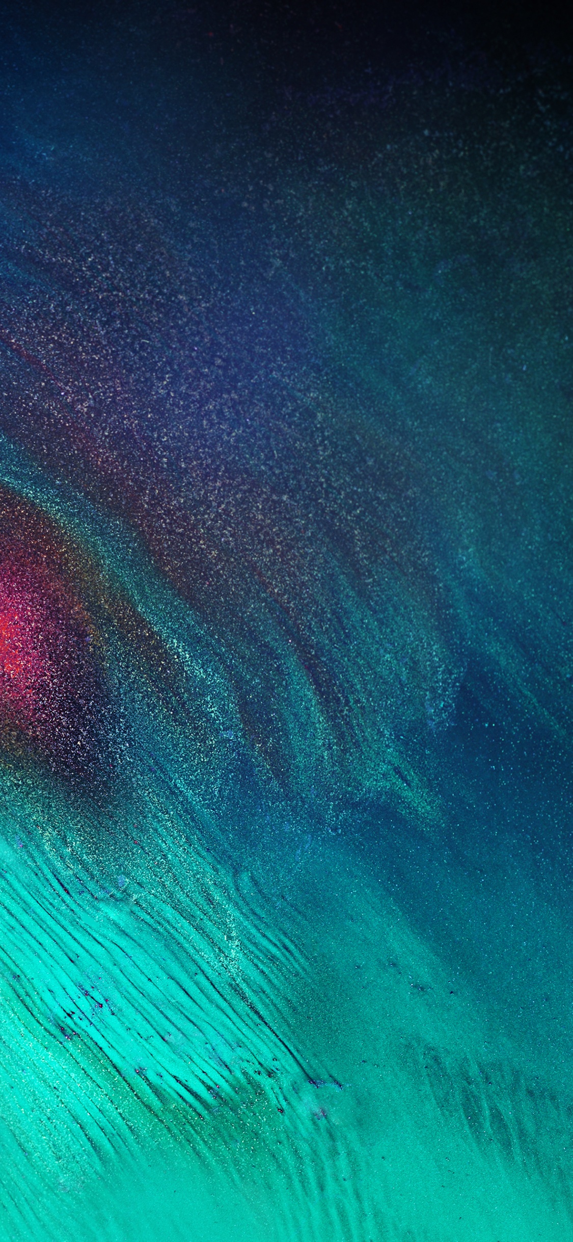 Peinture Abstraite Bleue et Verte. Wallpaper in 1125x2436 Resolution