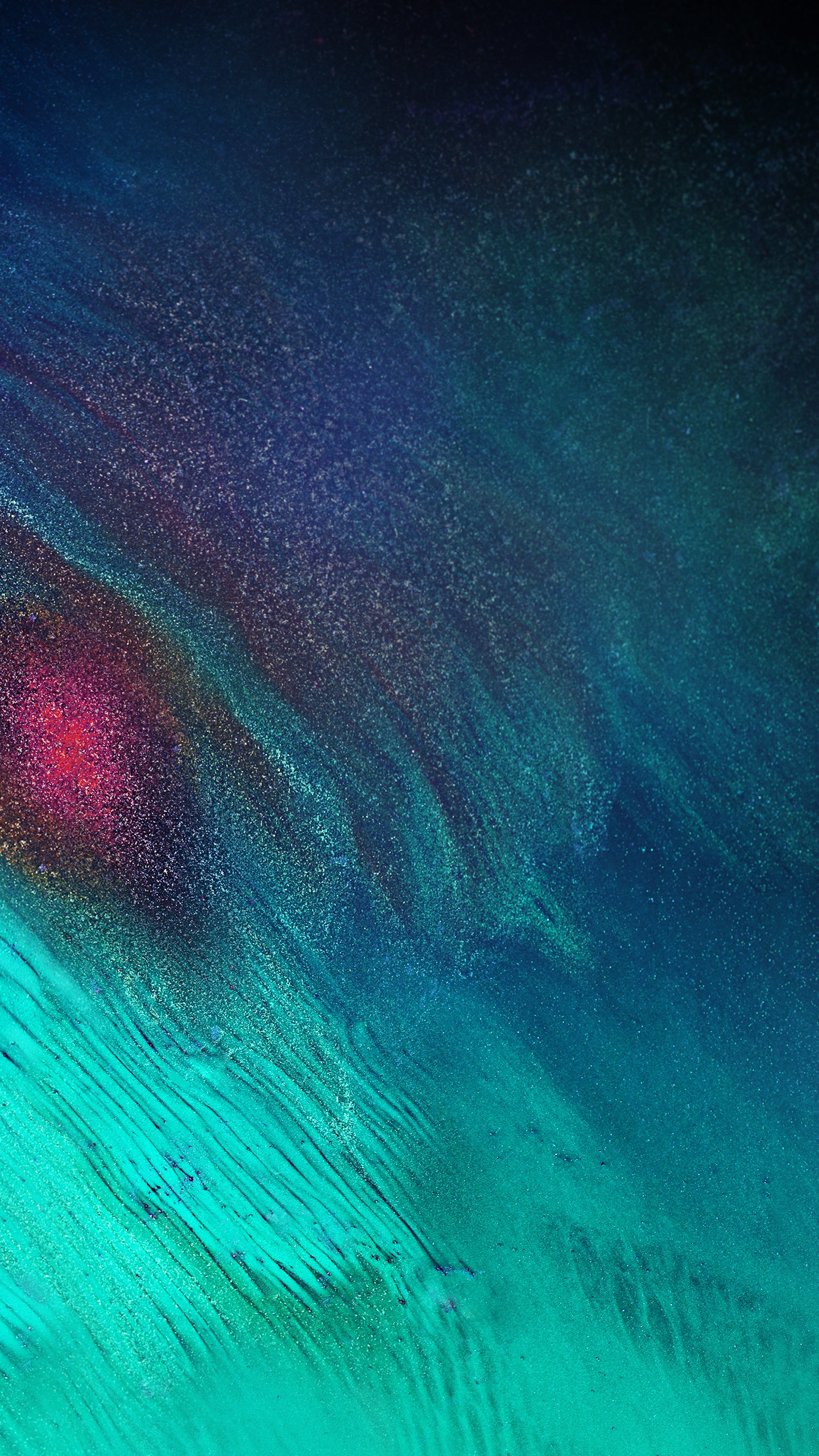 Peinture Abstraite Bleue et Verte. Wallpaper in 1440x2560 Resolution