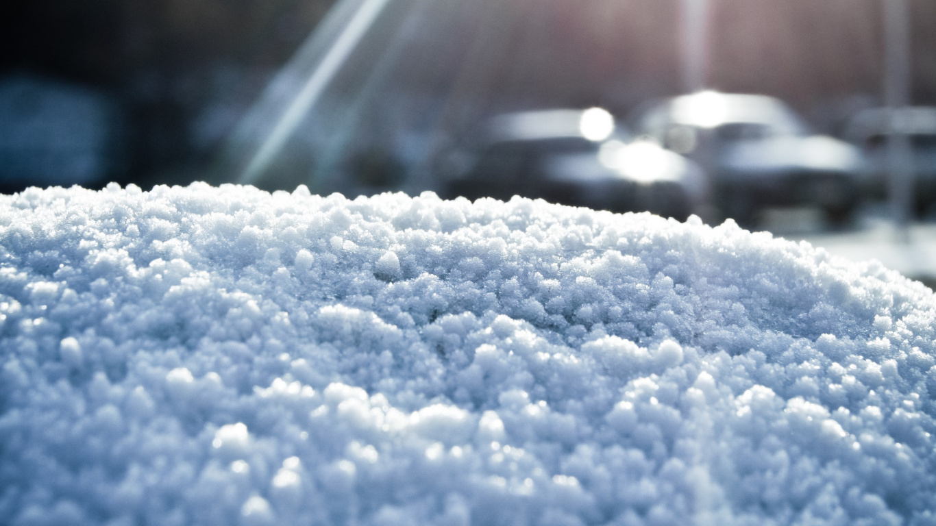 White Snow on The Ground. Wallpaper in 1366x768 Resolution