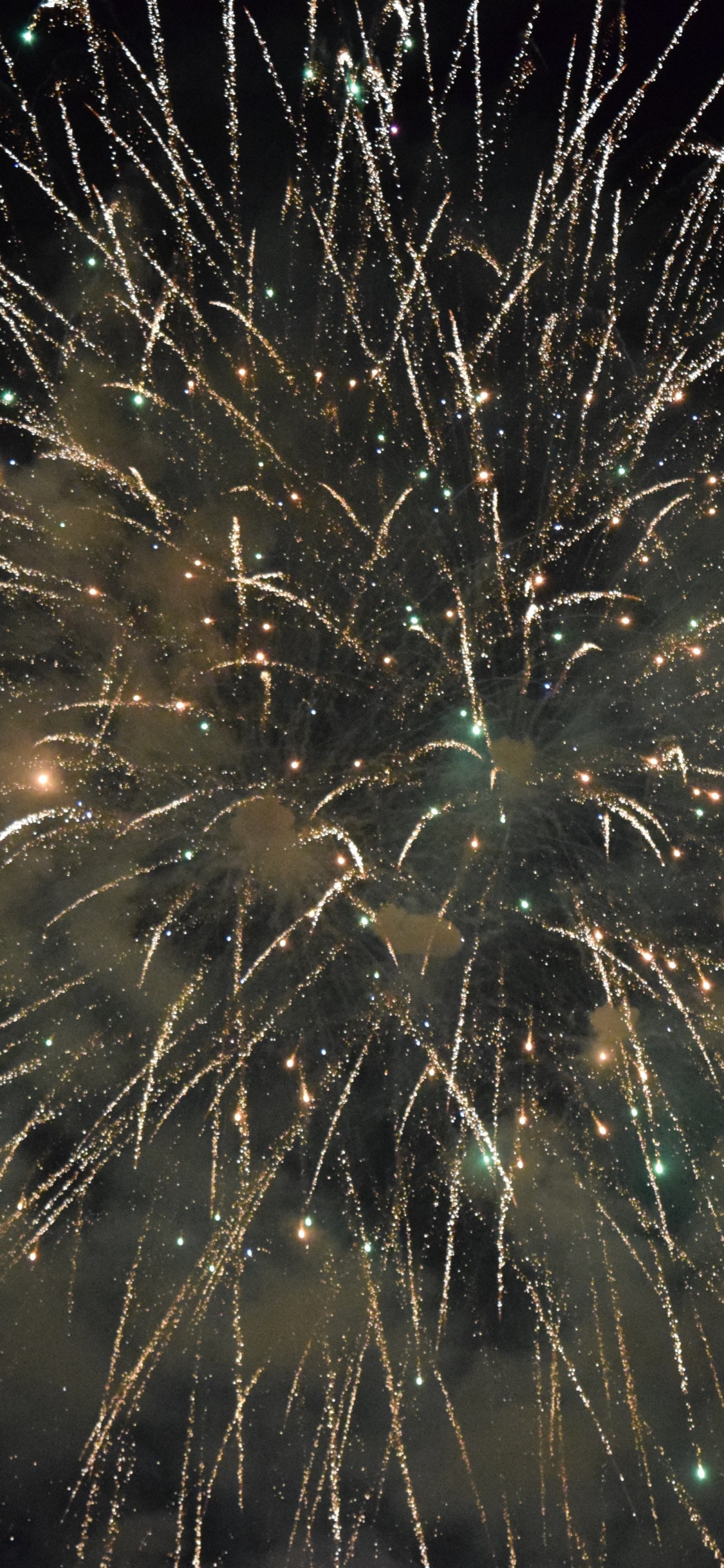 Fireworks, Sparkler, New Years Day, Darkness, Midnight. Wallpaper in 1125x2436 Resolution