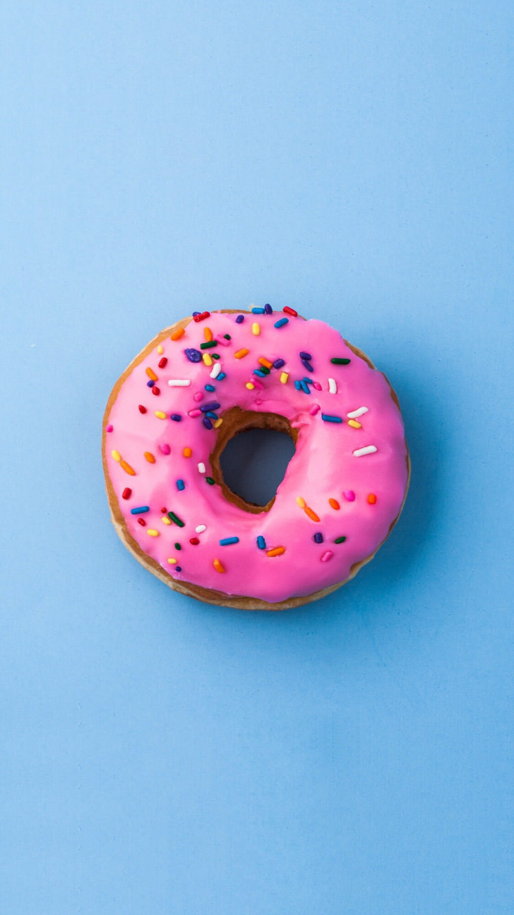 Lippe, Lebensmittel, Donut, Backwaren, Kreis. Wallpaper in 750x1334 Resolution