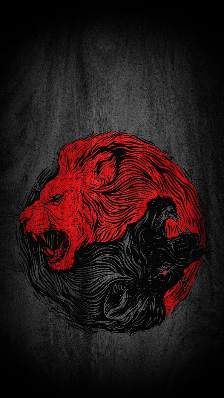 Carnivore, Cartoon, Malerei, Raubkatze, Lion. Wallpaper in 750x1334 Resolution