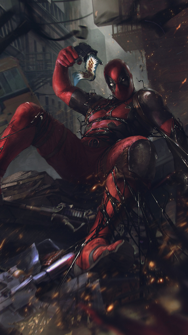 Venom, Deadpool, Eddie Brock, Spider-man, Marvel Comics. Wallpaper in 750x1334 Resolution