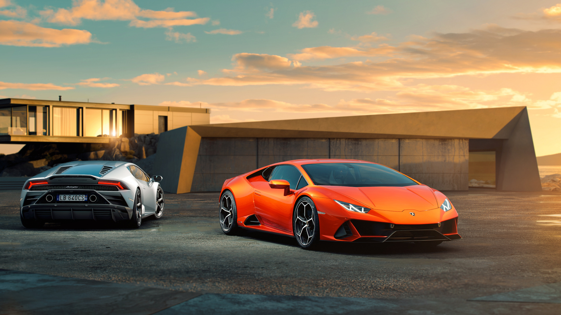 Porsche 911 Rouge et Blanche Garée Sur un Trottoir en Béton Gris Pendant la Journée. Wallpaper in 1920x1080 Resolution