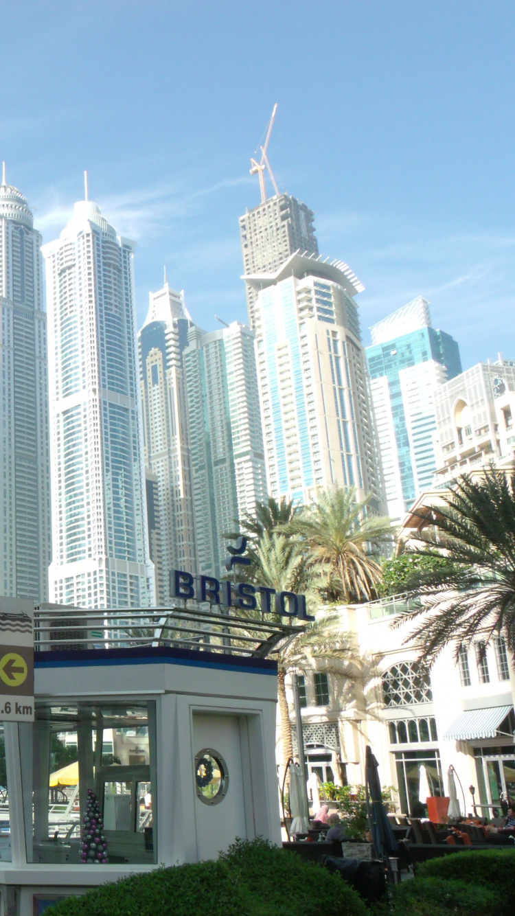 People Walking on Street Near High Rise Buildings During Daytime. Wallpaper in 750x1334 Resolution