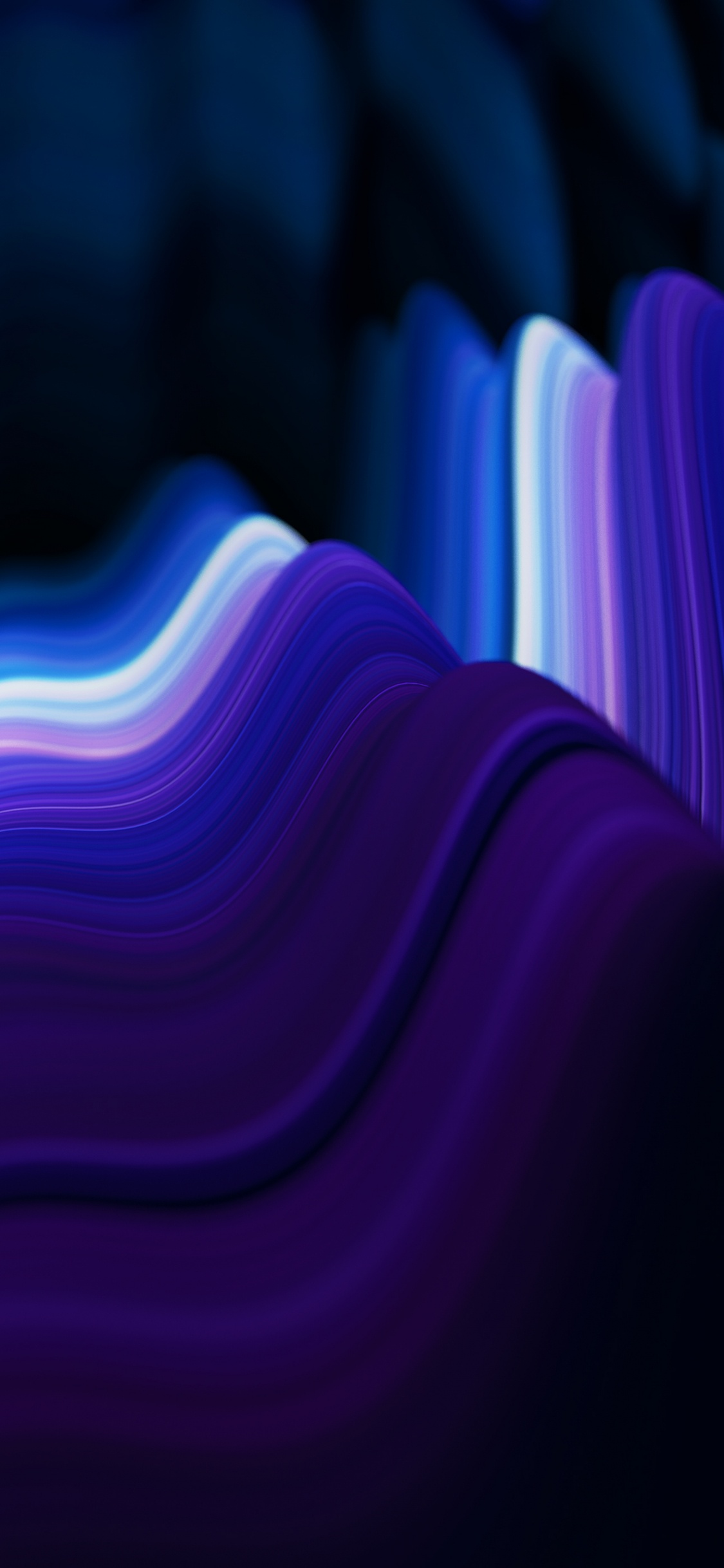 Lila Und Weißes Licht im Dunklen Raum. Wallpaper in 1125x2436 Resolution