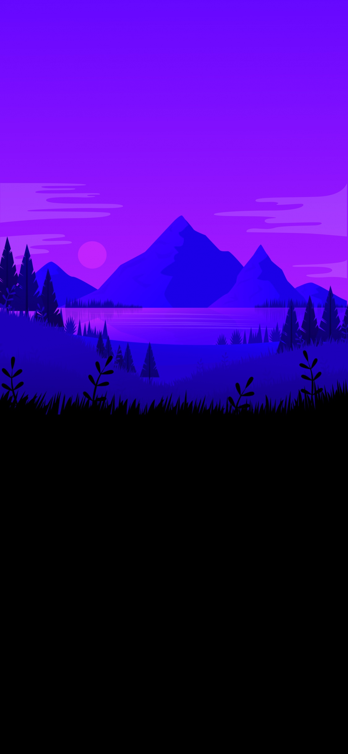 Amoled, Smartphone, Paysage Naturel, Purple, Environnement Naturel. Wallpaper in 1125x2436 Resolution
