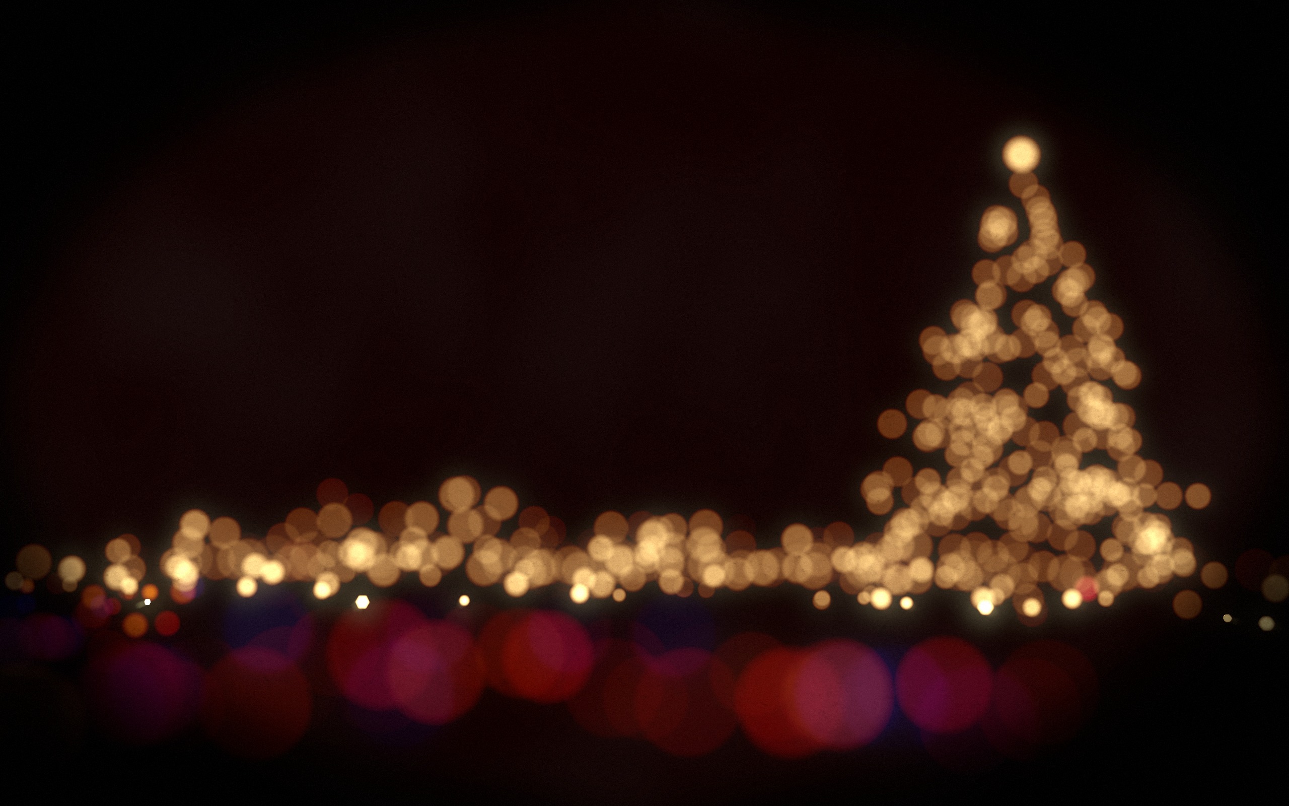 christmas lights at night wallpaper