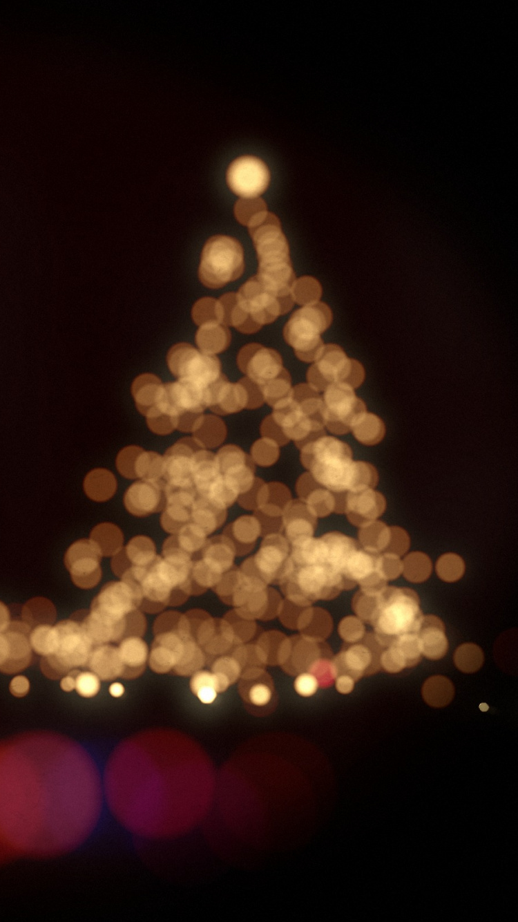 Le Jour De Noël, Les Lumières de Noël, Lumière, Nuit, Éclairage. Wallpaper in 750x1334 Resolution