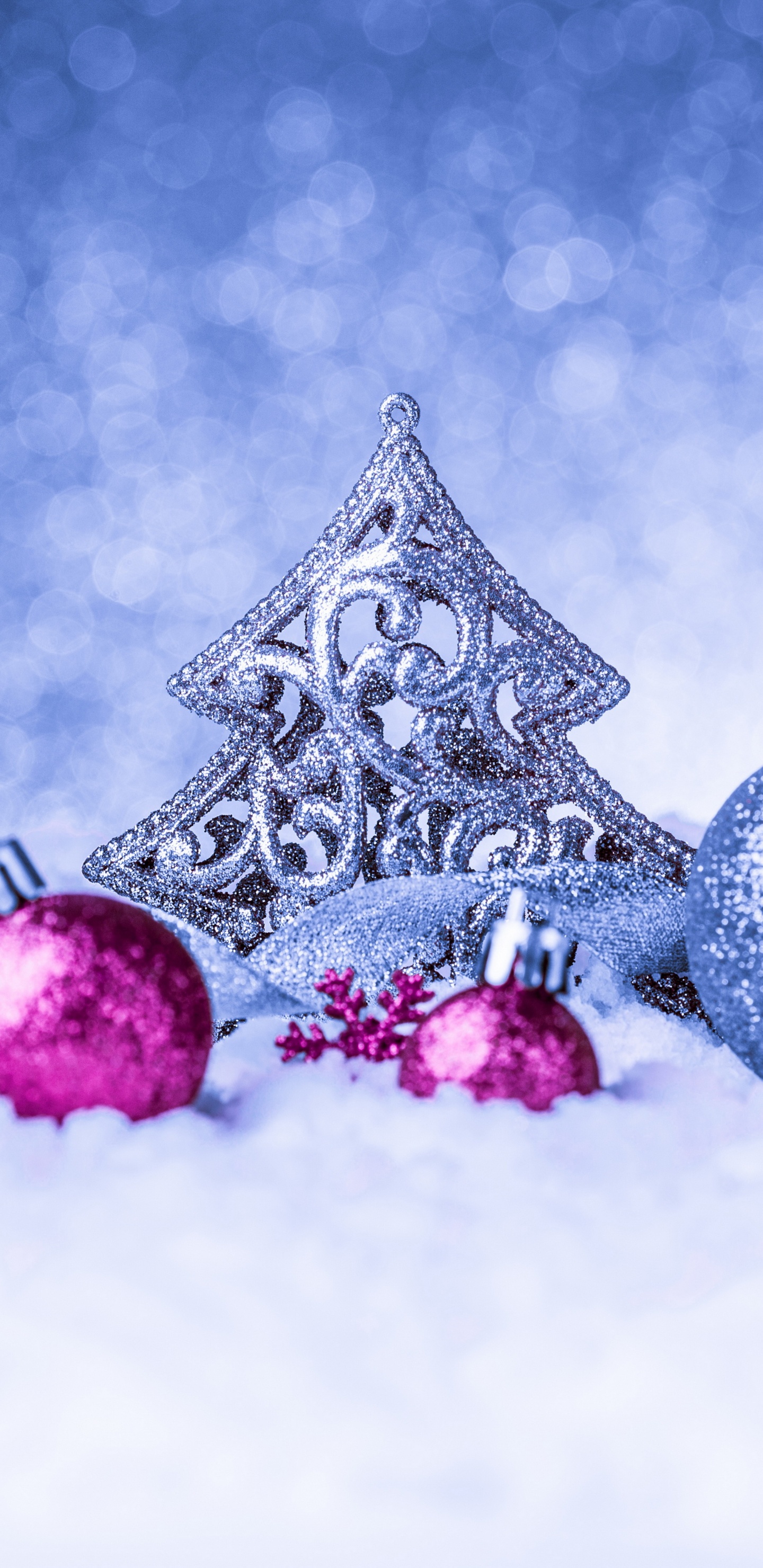 Christmas Day, Christmas Ornament, New Year, Christmas Decoration, Purple. Wallpaper in 1440x2960 Resolution