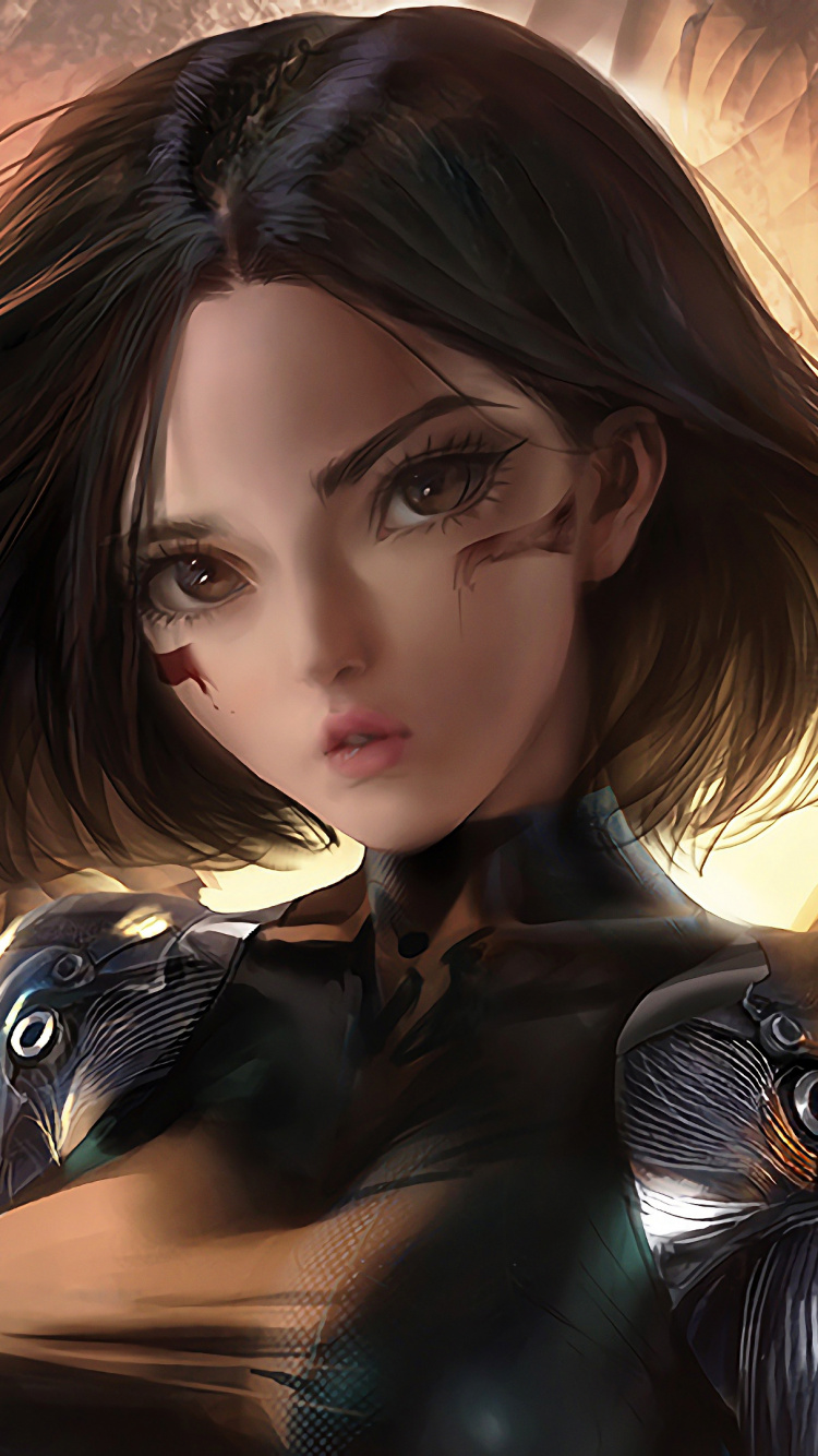 4k alita battle angel iPhone SE Wallpapers Free Download