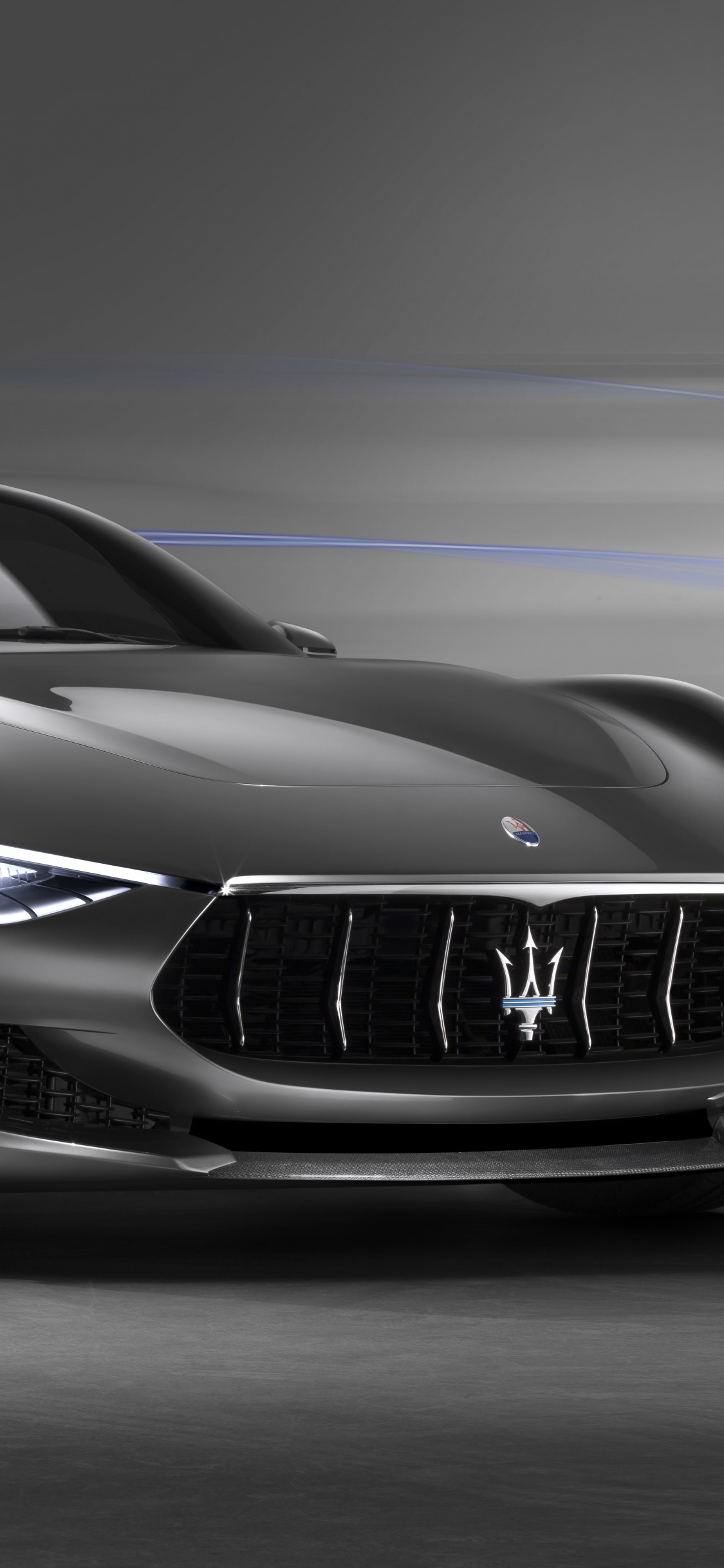 Schwarzer Porsche 911 Auf Graustufen. Wallpaper in 1125x2436 Resolution