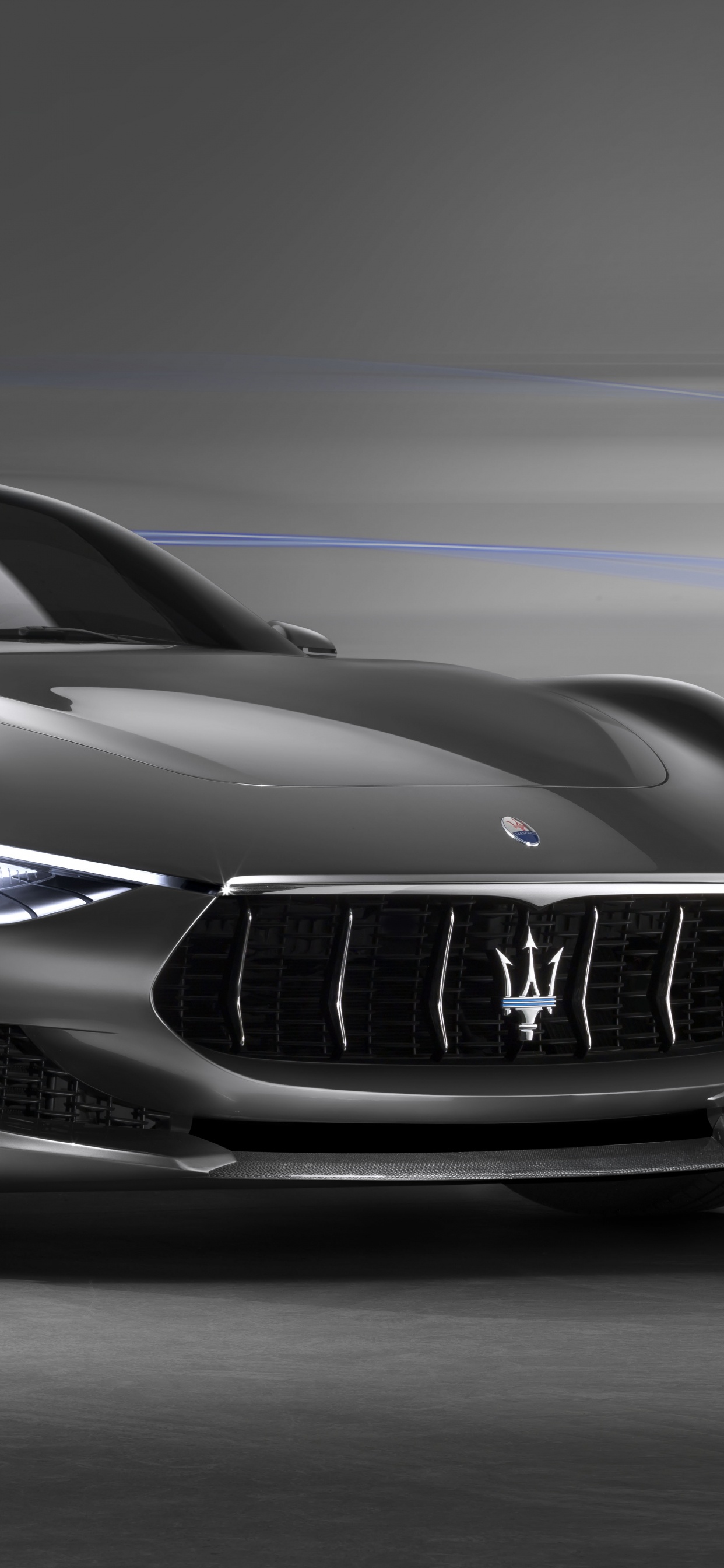 Schwarzer Porsche 911 Auf Graustufen. Wallpaper in 1242x2688 Resolution