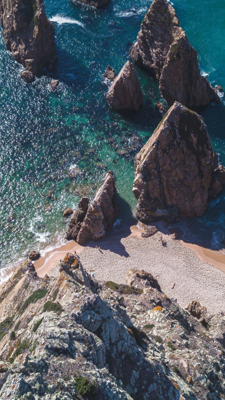 Mer, Rock, Rive, Côte, Eau. Wallpaper in 750x1334 Resolution