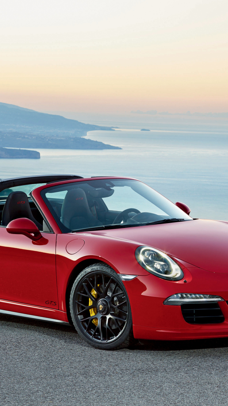 保时捷, 2015 保时捷 911 Targa 4, 超级跑车, 保时捷930, 敞篷车 壁纸 750x1334 允许