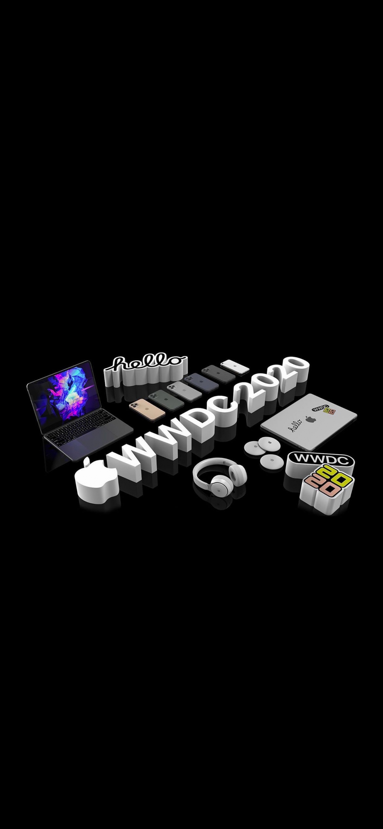 Amoled, IPhone, WWDC 2020, Apple, Netbook. Wallpaper in 1242x2688 Resolution