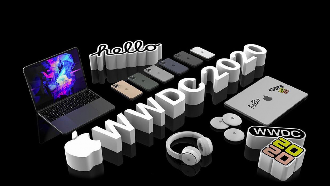 Apple, Amoled, IPhone, WWDC 2020, Manzana. Wallpaper in 1366x768 Resolution