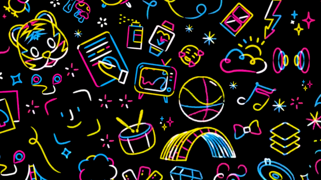 Note de Pomme, Apple, Art, Cercle, Magenta. Wallpaper in 1280x720 Resolution