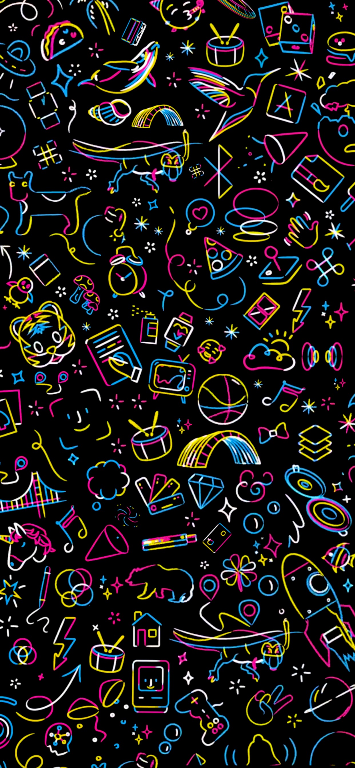 苹果, 艺术, 圆圈, 品红色, 视觉艺术 壁纸 1242x2688 允许