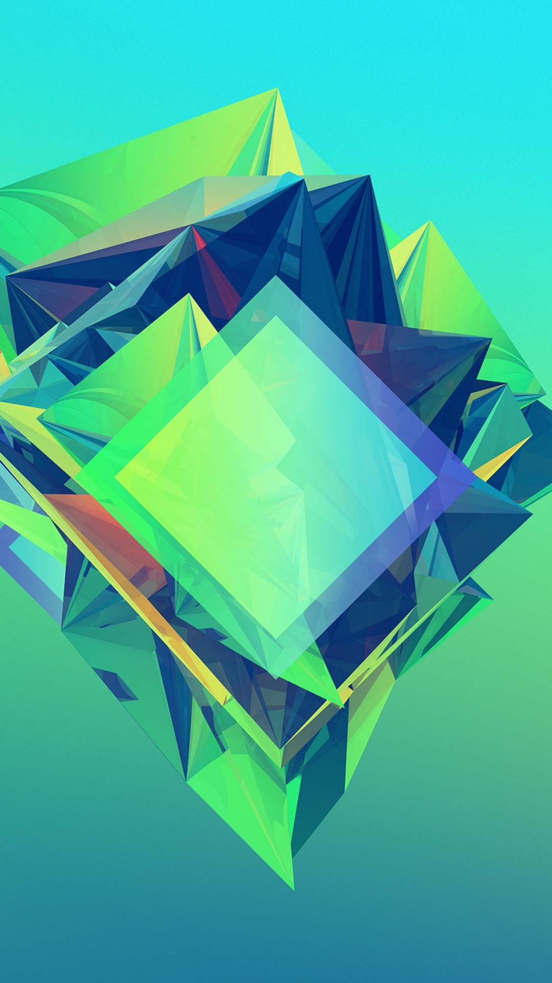 Green and Purple Diamond Illustration. Wallpaper in 1080x1920 Resolution