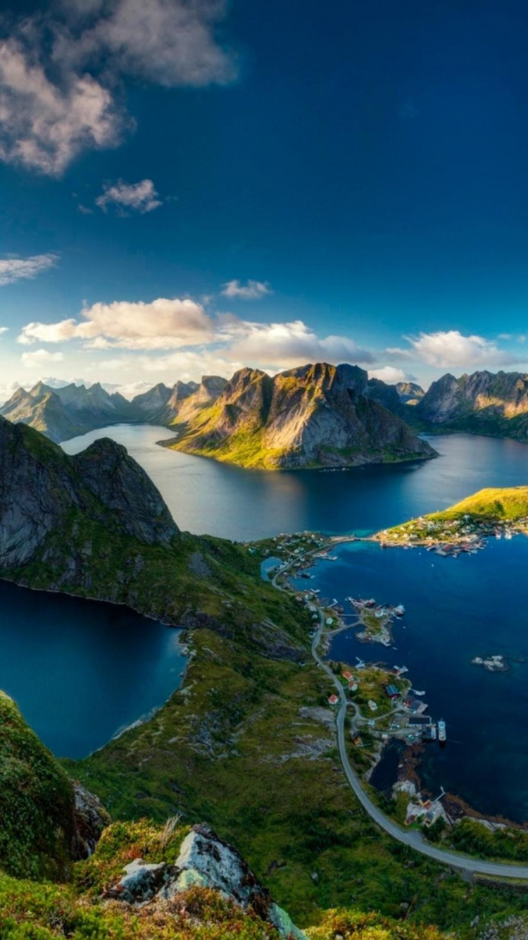 Aerial View of Lake and Mountains During Daytime. Wallpaper in 750x1334 Resolution
