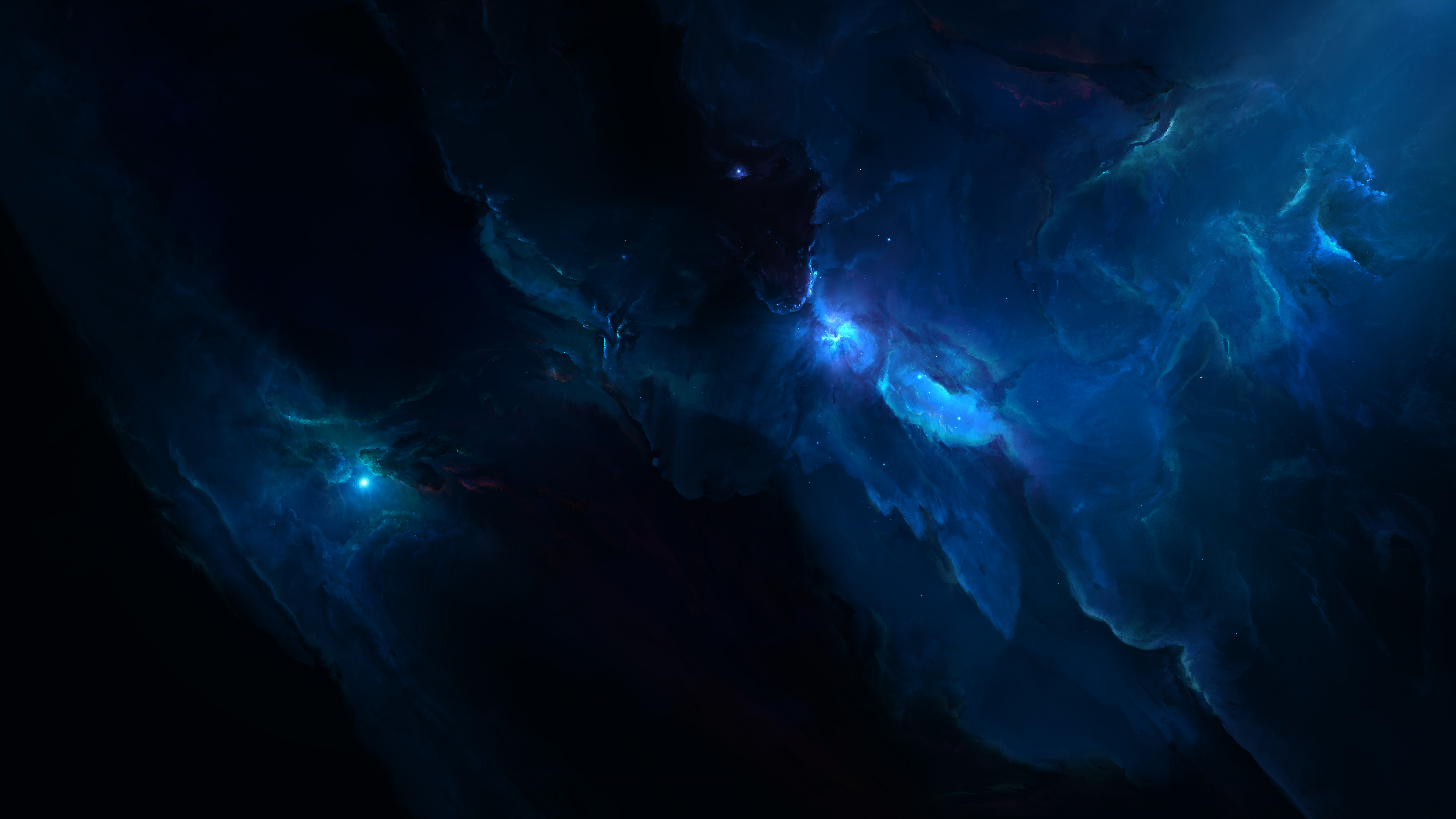 Peinture Abstraite Bleue et Blanche. Wallpaper in 7680x4320 Resolution