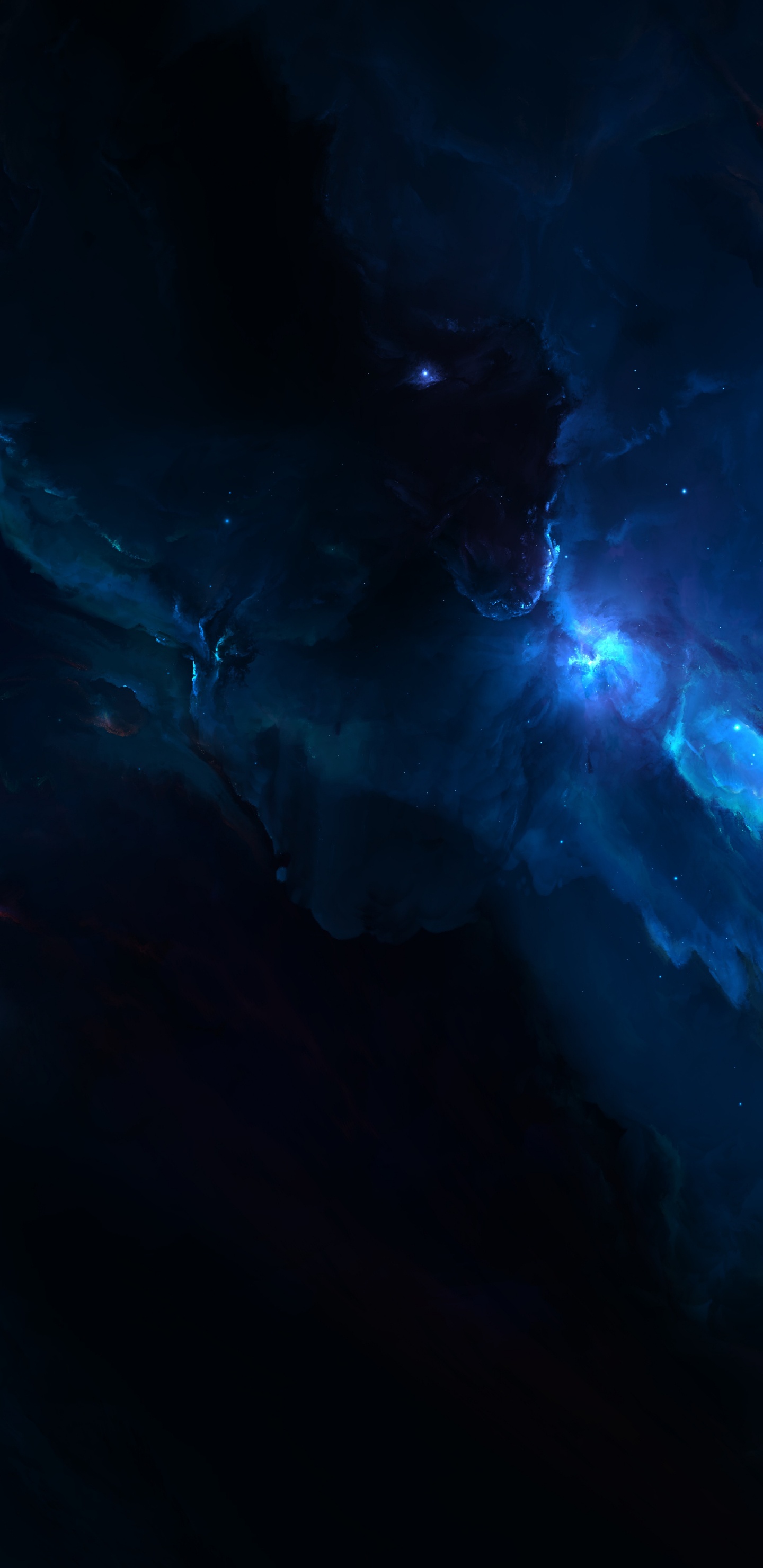 明星, 电蓝色的, 光, 气氛, Azure 壁纸 1440x2960 允许