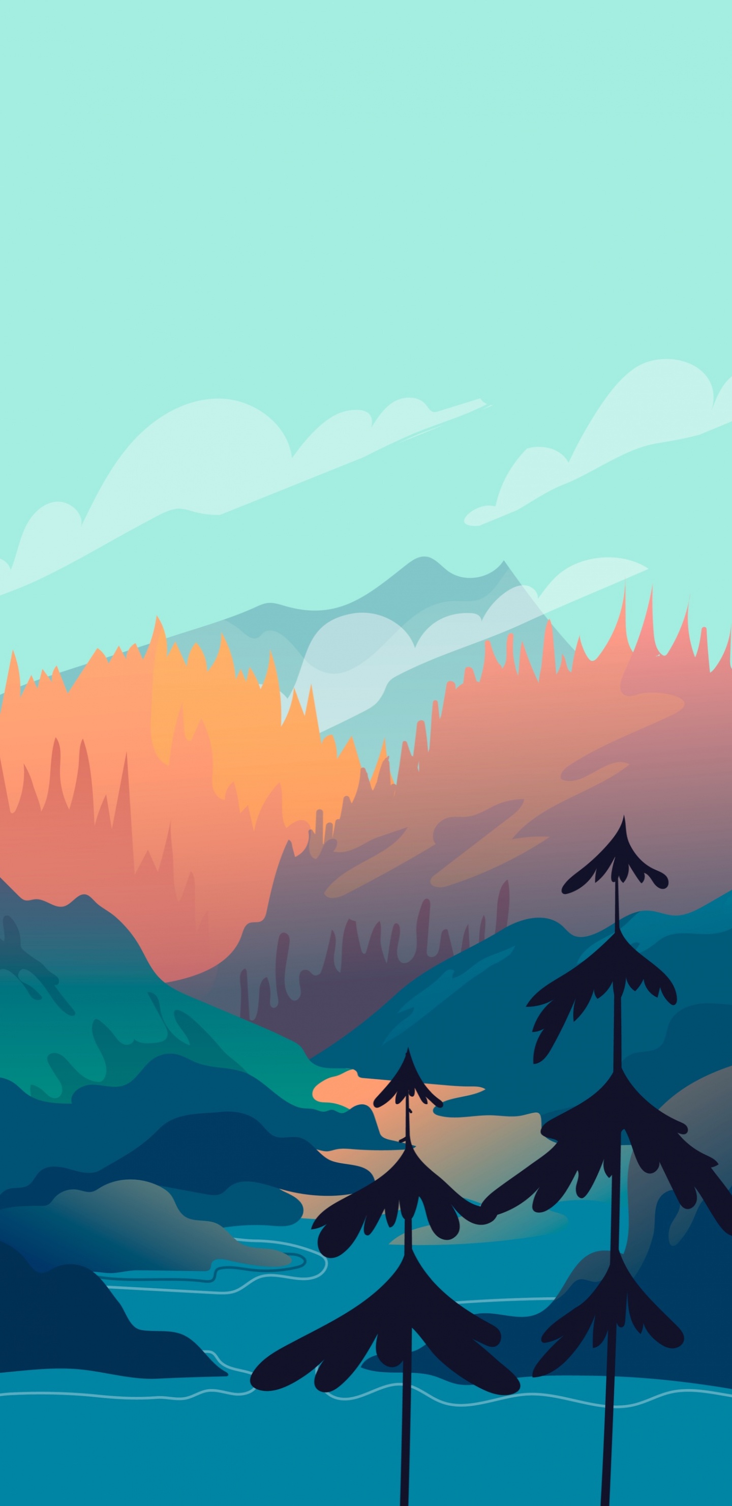 生态区, Azure, 自然景观, 自然环境 壁纸 1440x2960 允许