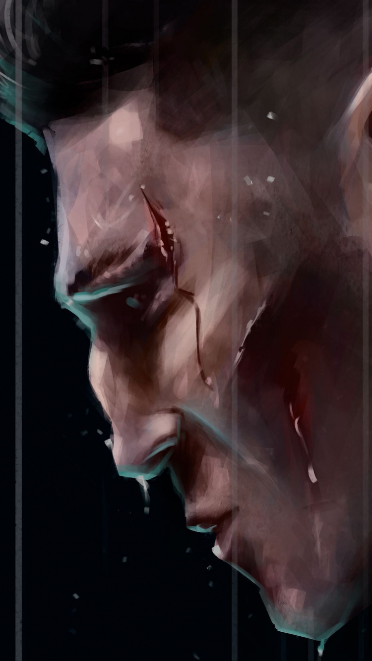 Woman With White Powder on Face. Wallpaper in 750x1334 Resolution