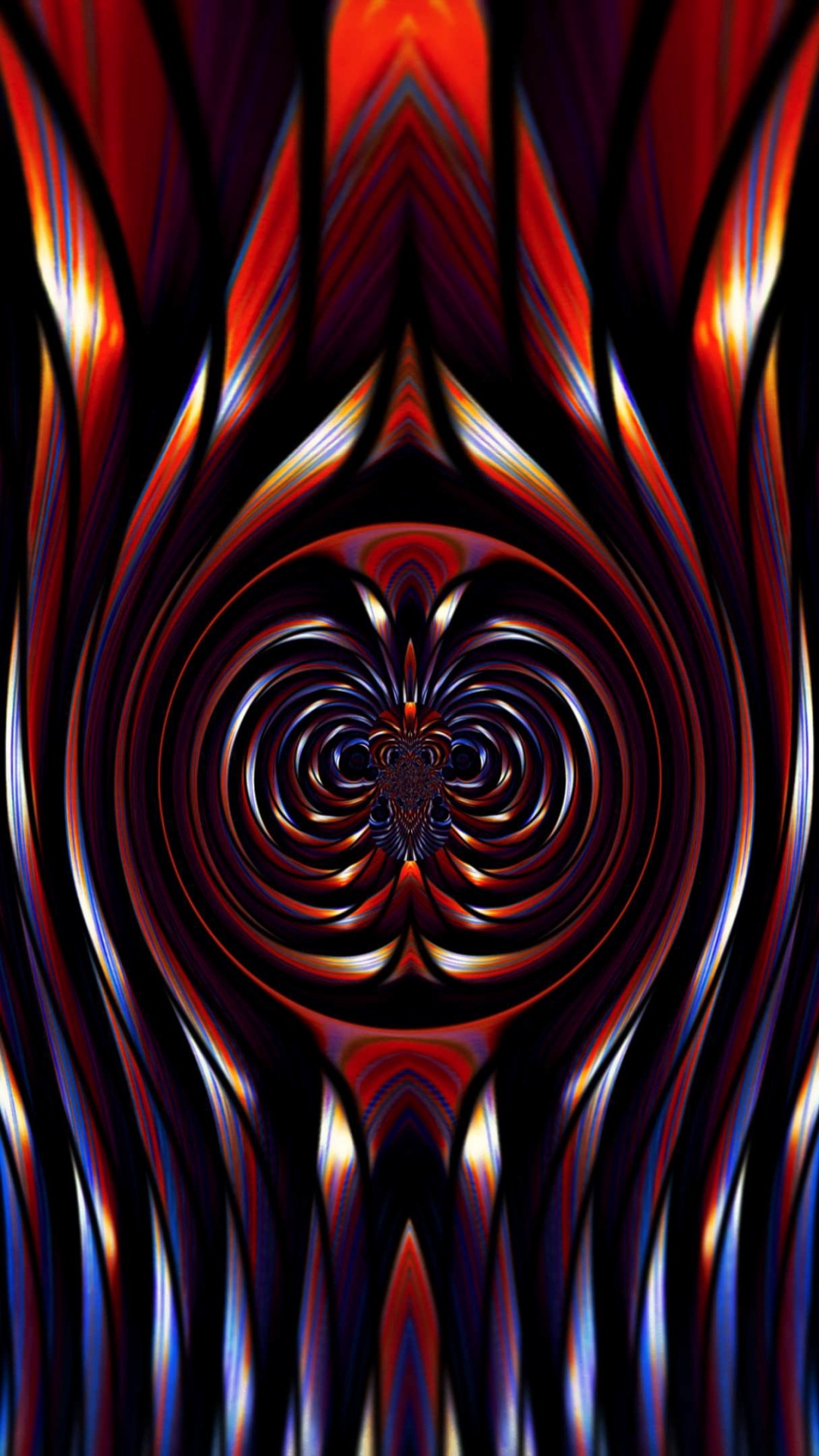 Cuadro Abstracto Rojo Azul y Blanco. Wallpaper in 1080x1920 Resolution