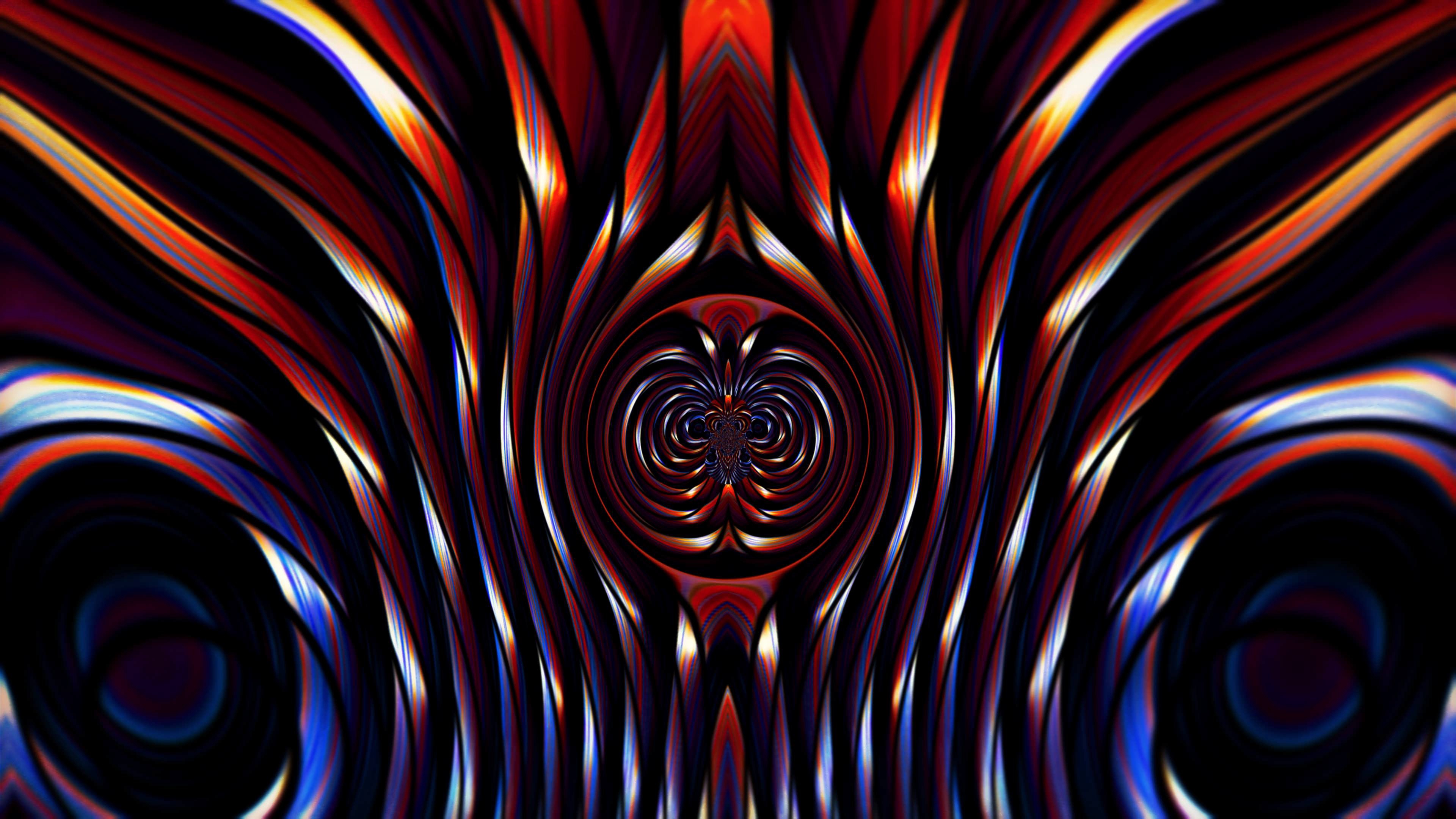 Red Blue and White Abstract Painting. Wallpaper in 3840x2160 Resolution