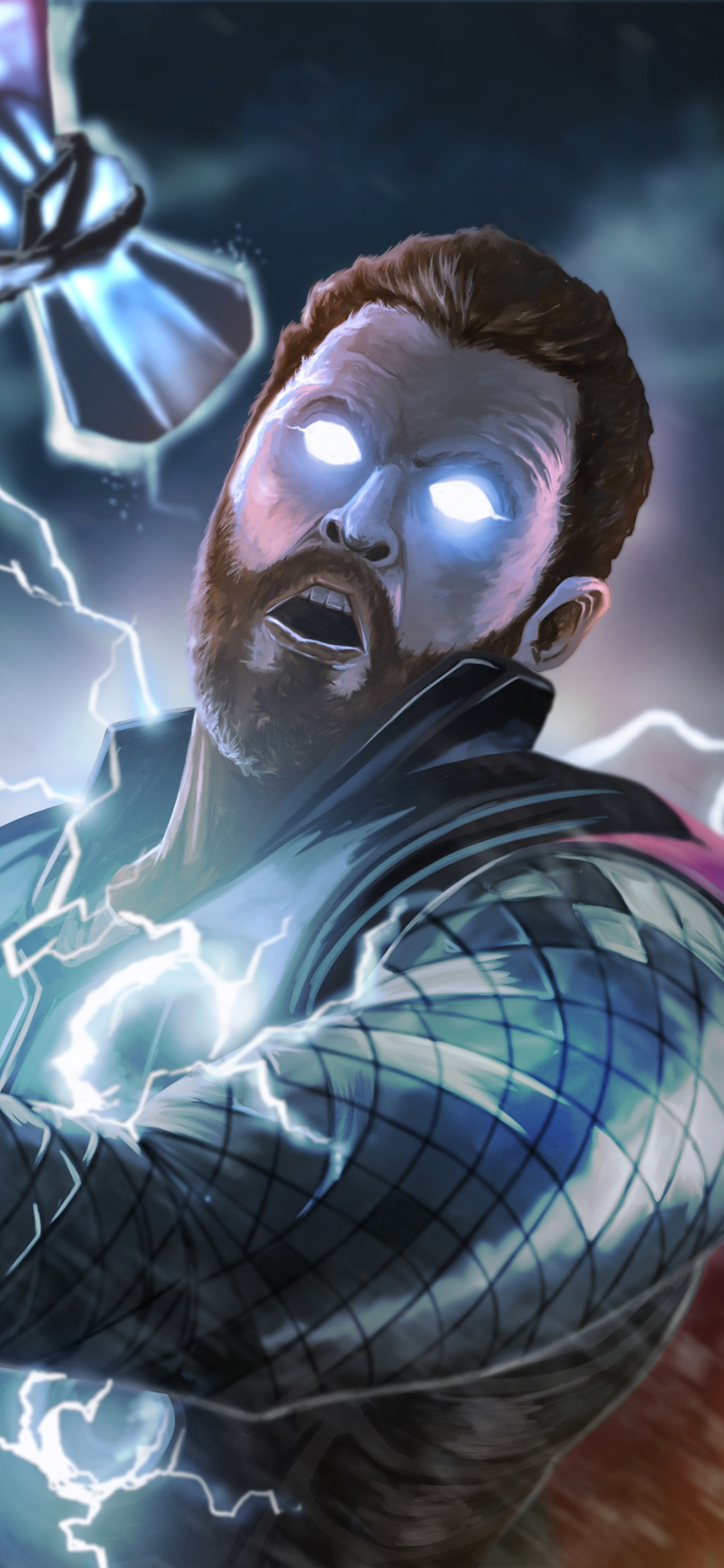 Mann in Rot-weiß Kariertem Hemd Mit Schwarzem Metallrohr. Wallpaper in 1125x2436 Resolution